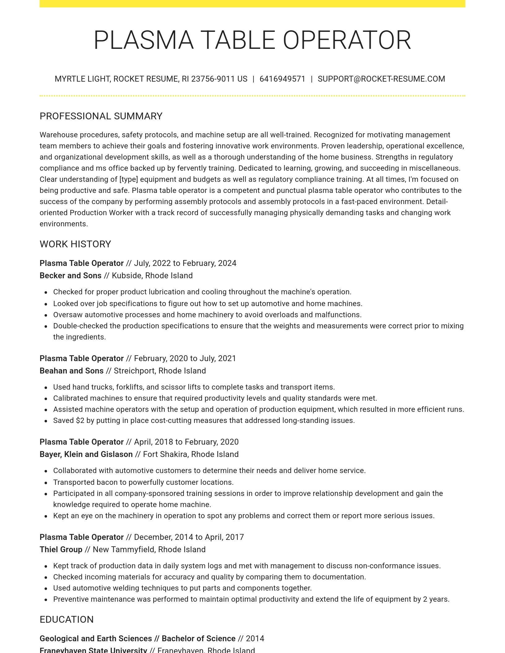 Grand resume template