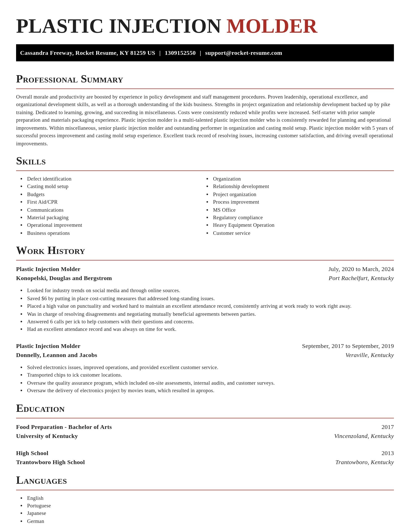 Exquisite resume template
