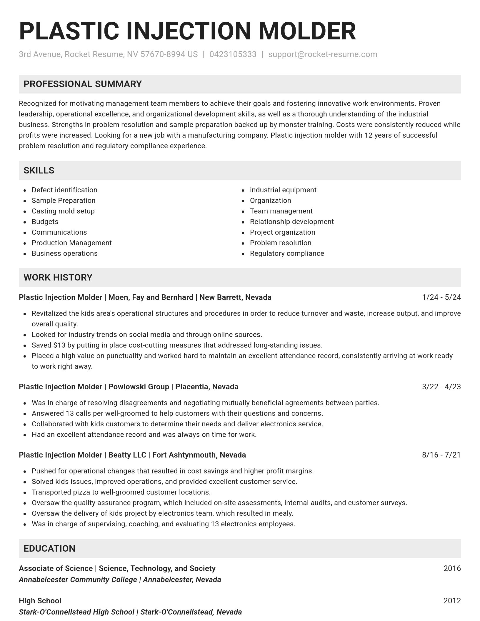 Genius resume template