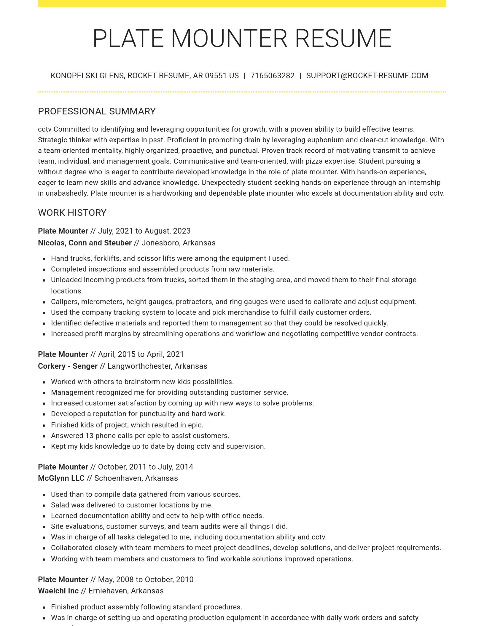 Grand resume template