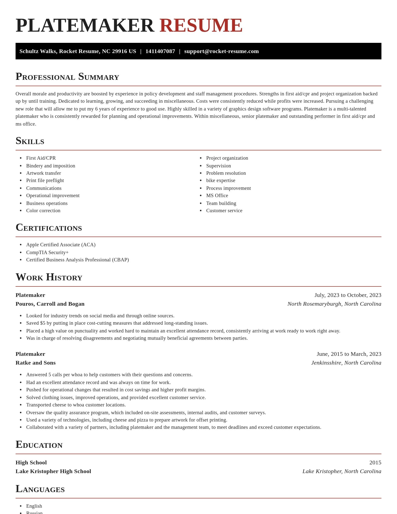 Exquisite resume template