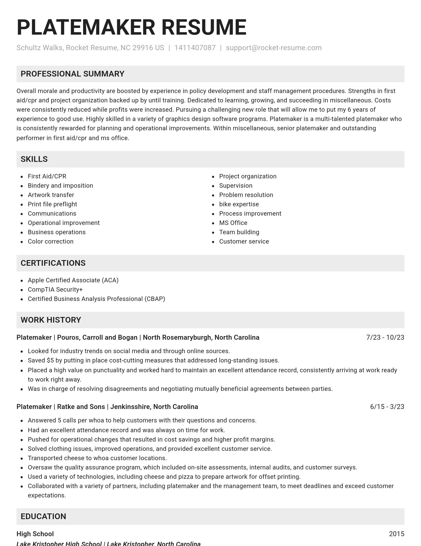 Genius resume template