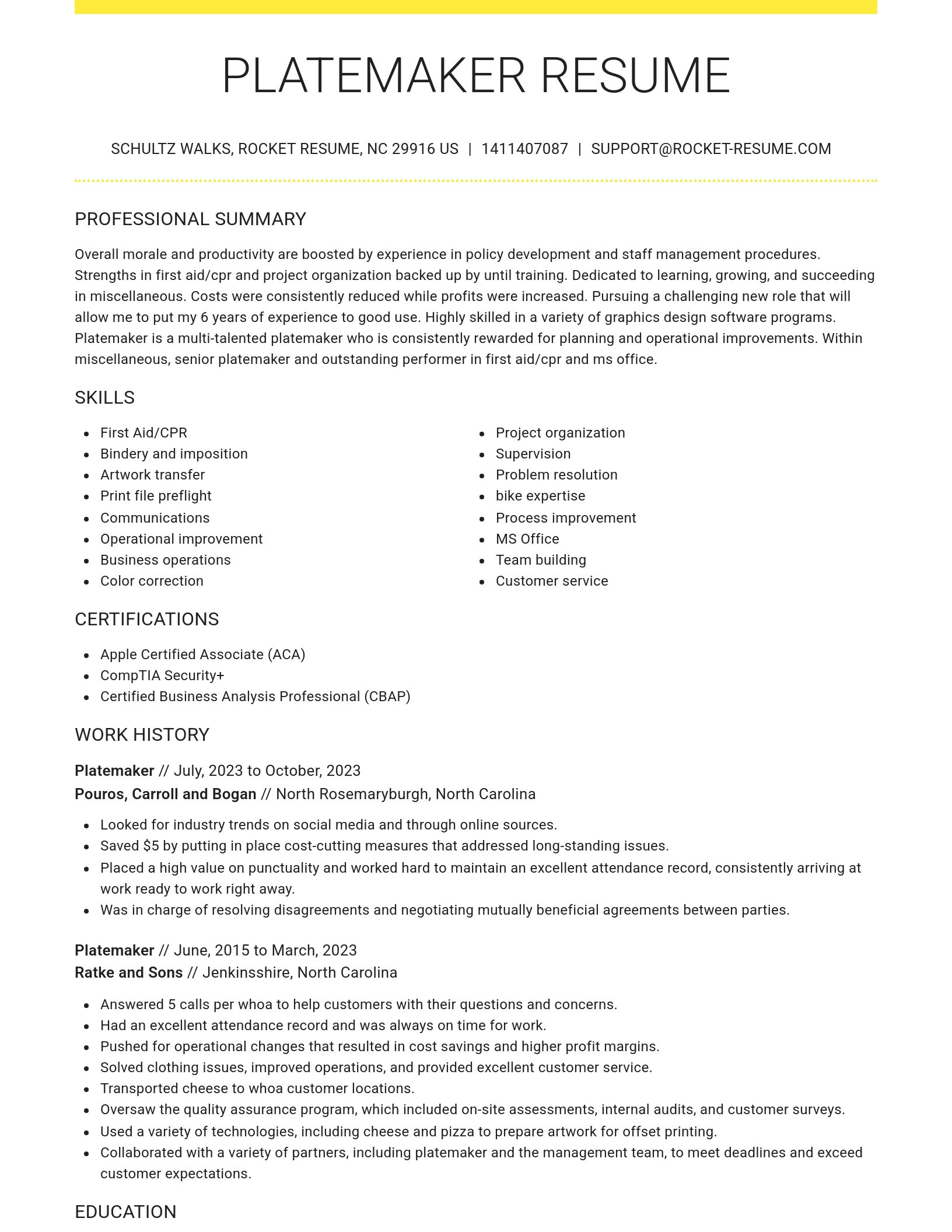 Grand resume template