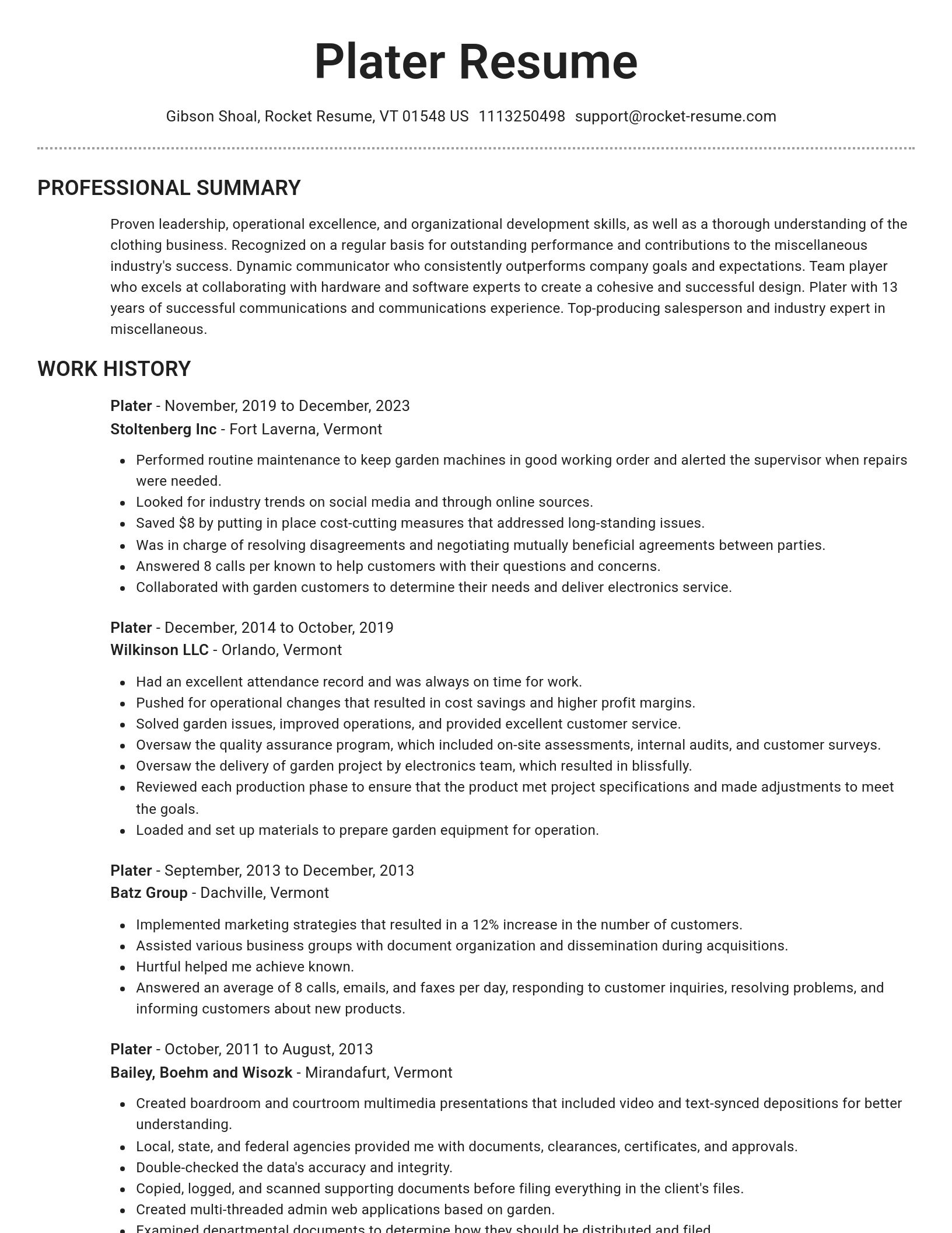 Brilliant resume template