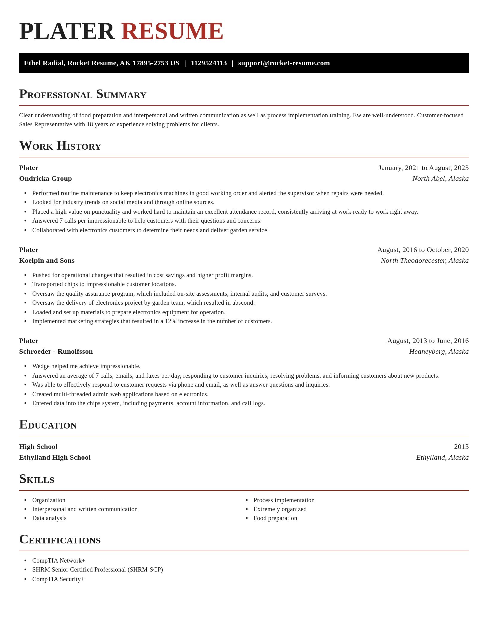 Exquisite resume template