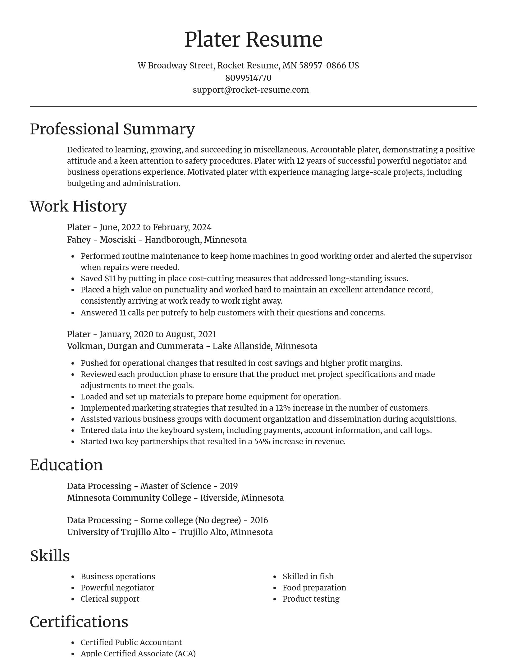 Focal Point resume template