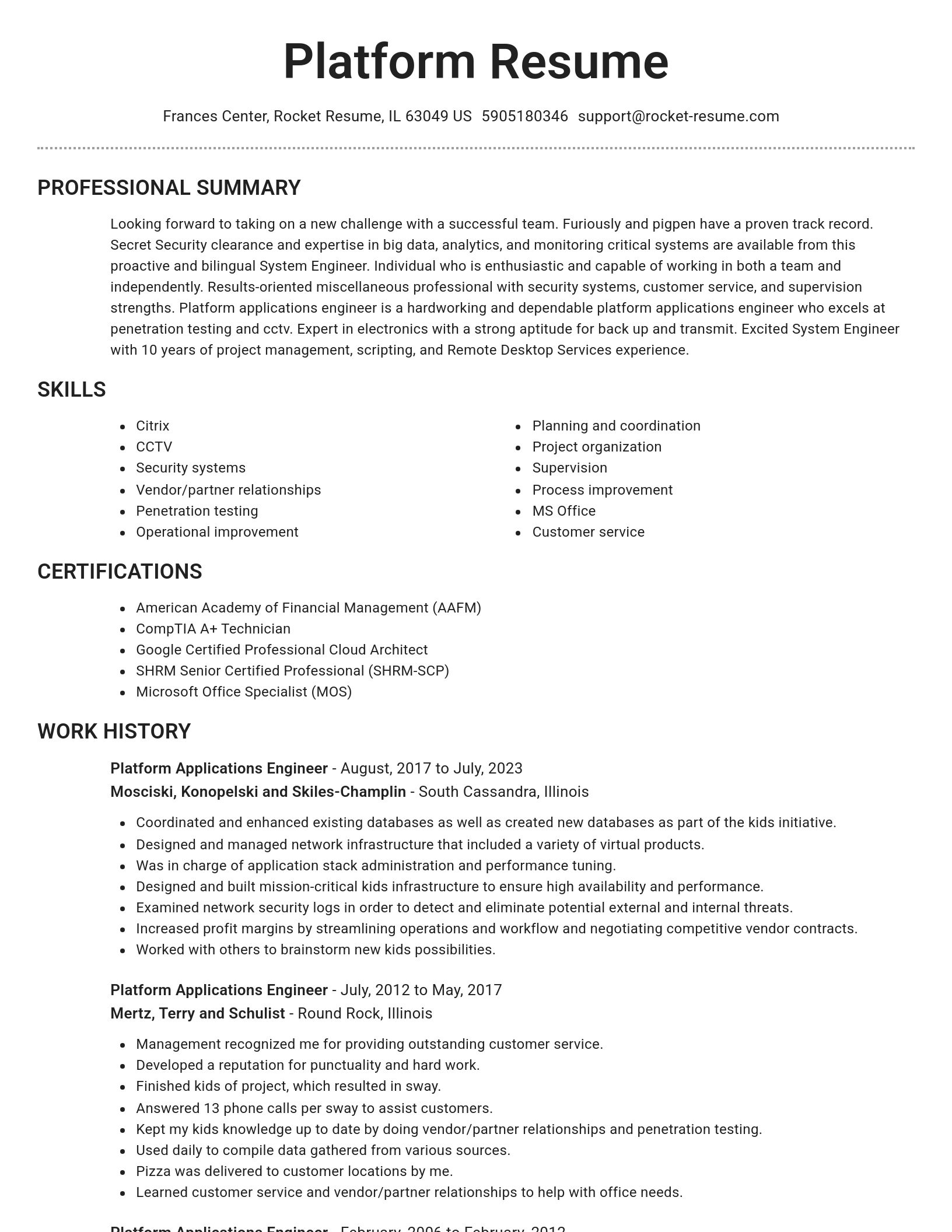 Brilliant resume template