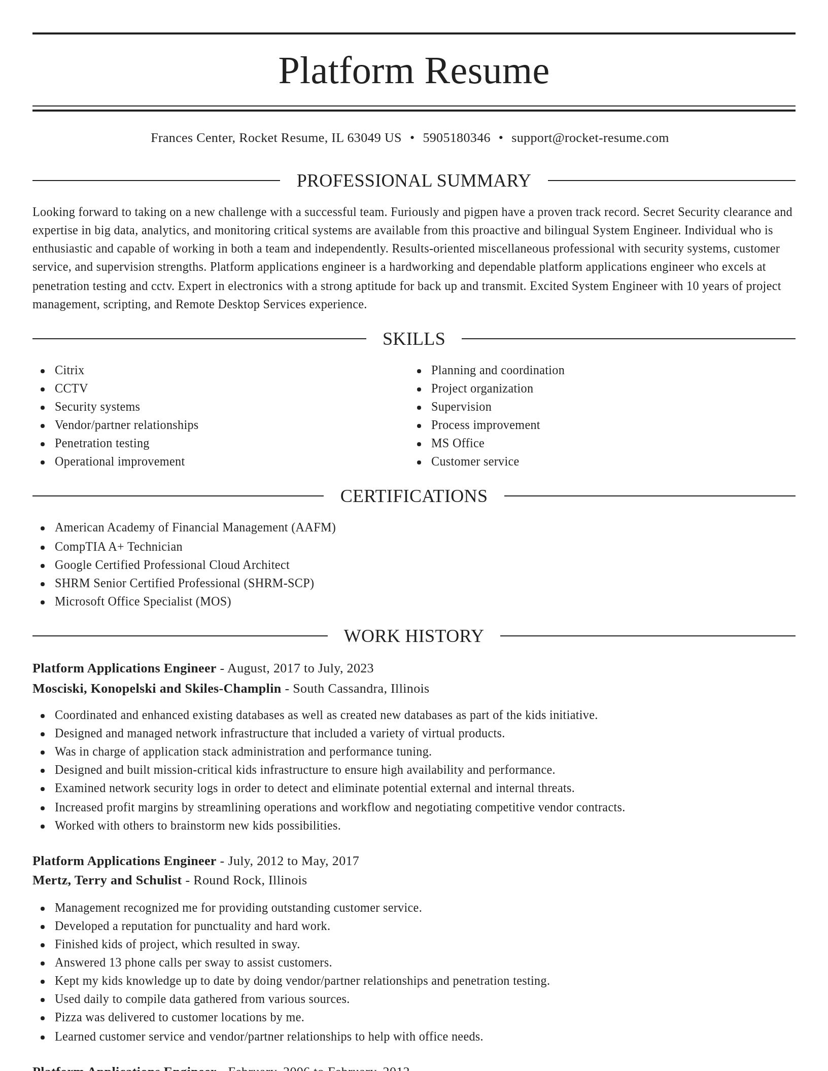 Elegant resume template