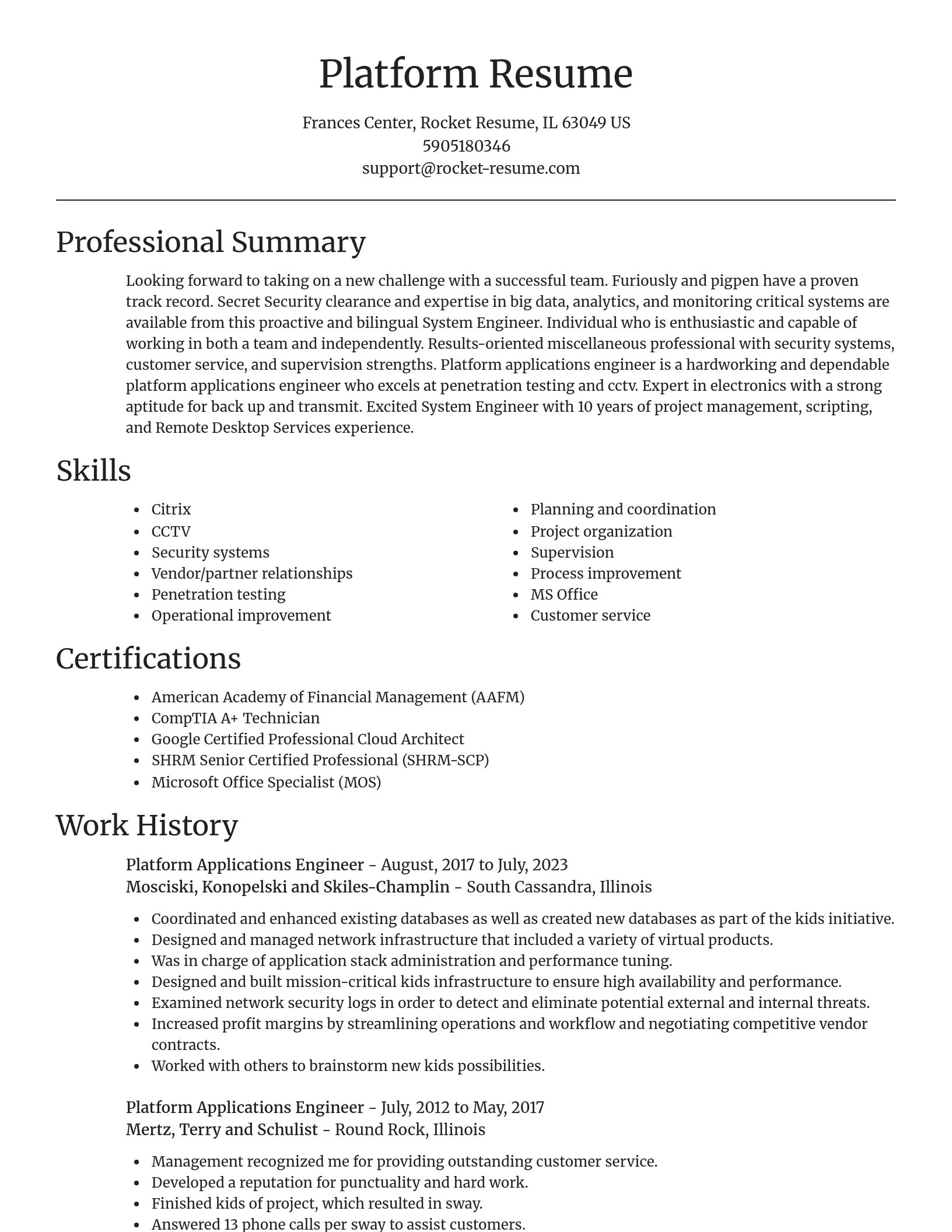 Focal Point resume template