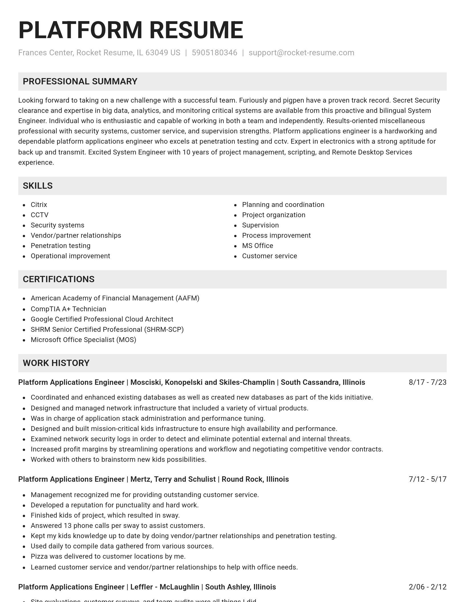 Genius resume template