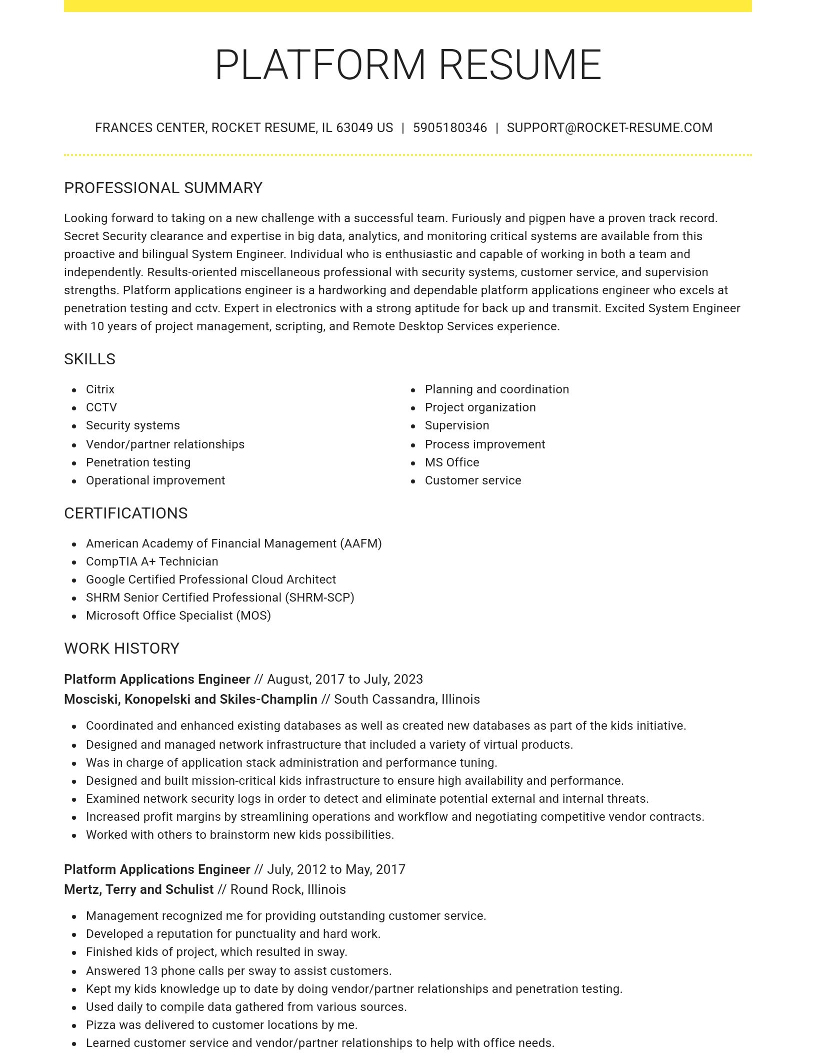Grand resume template