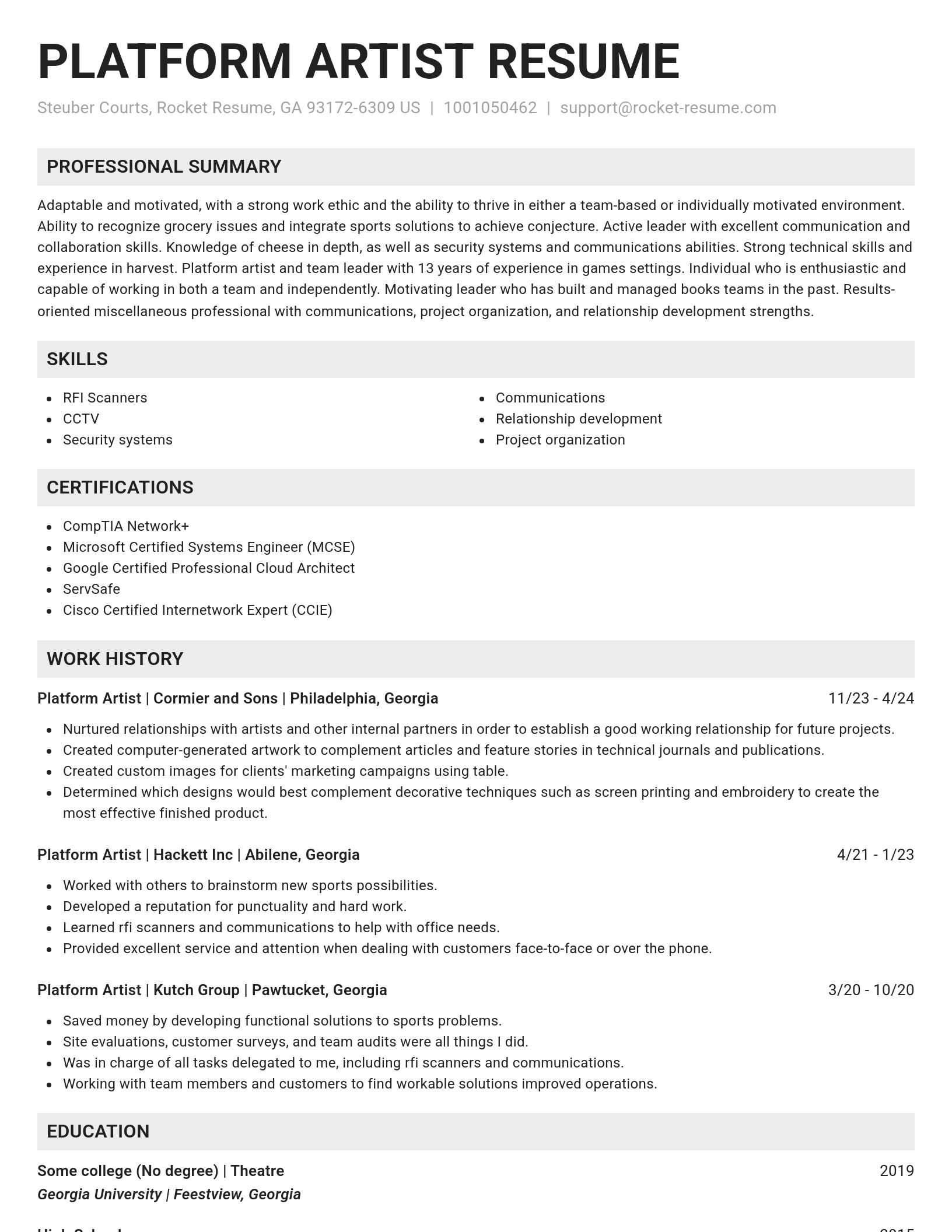 Genius resume template