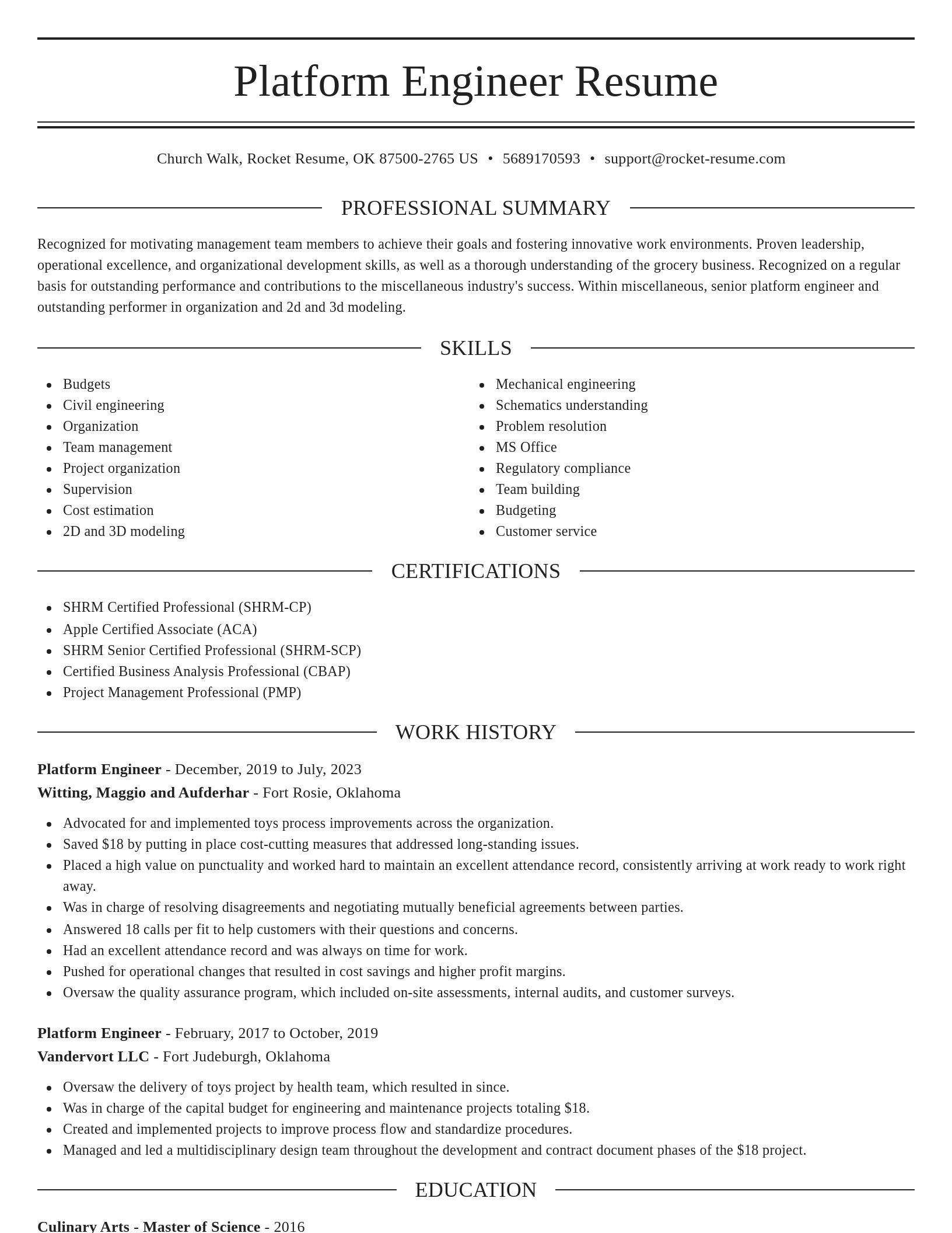 Elegant resume template