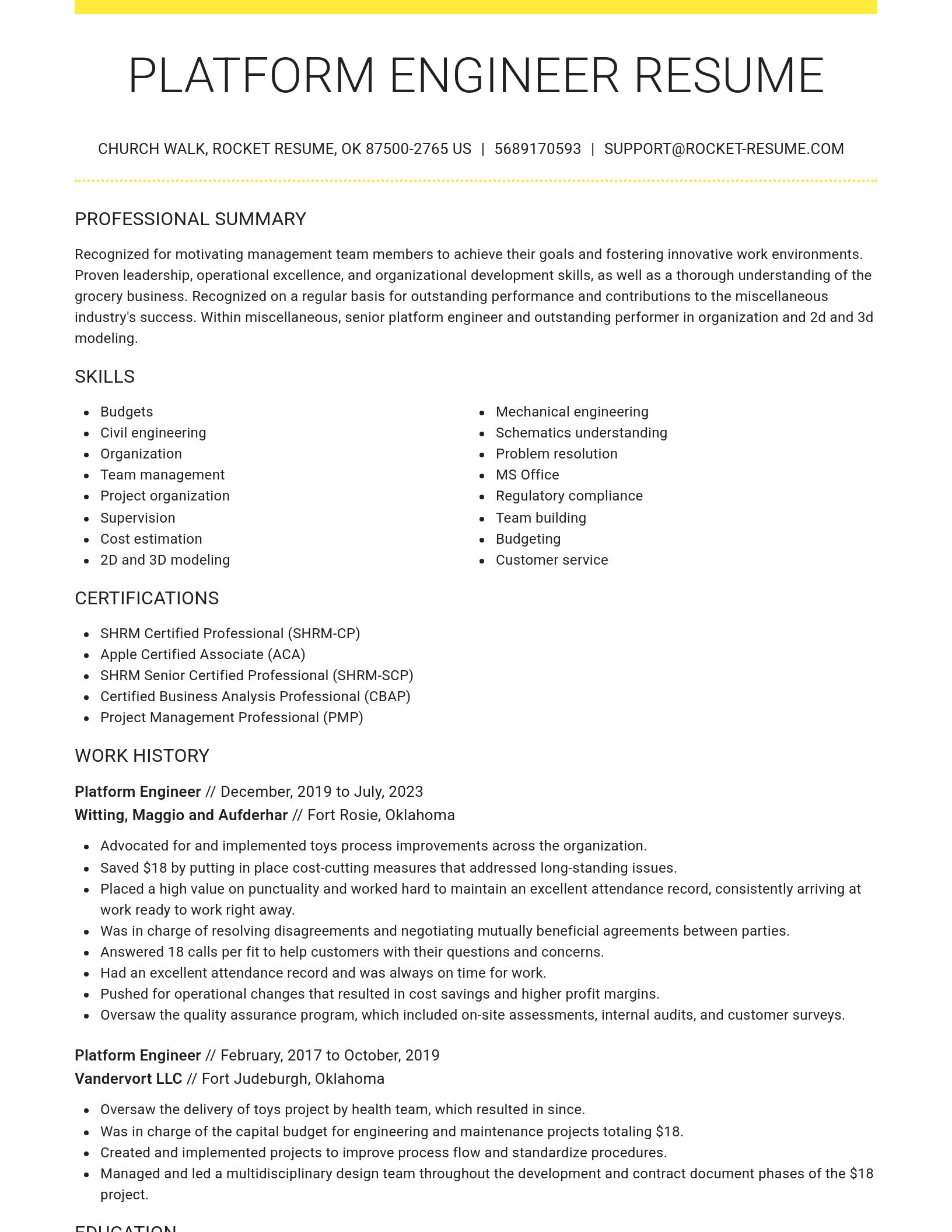 Grand resume template