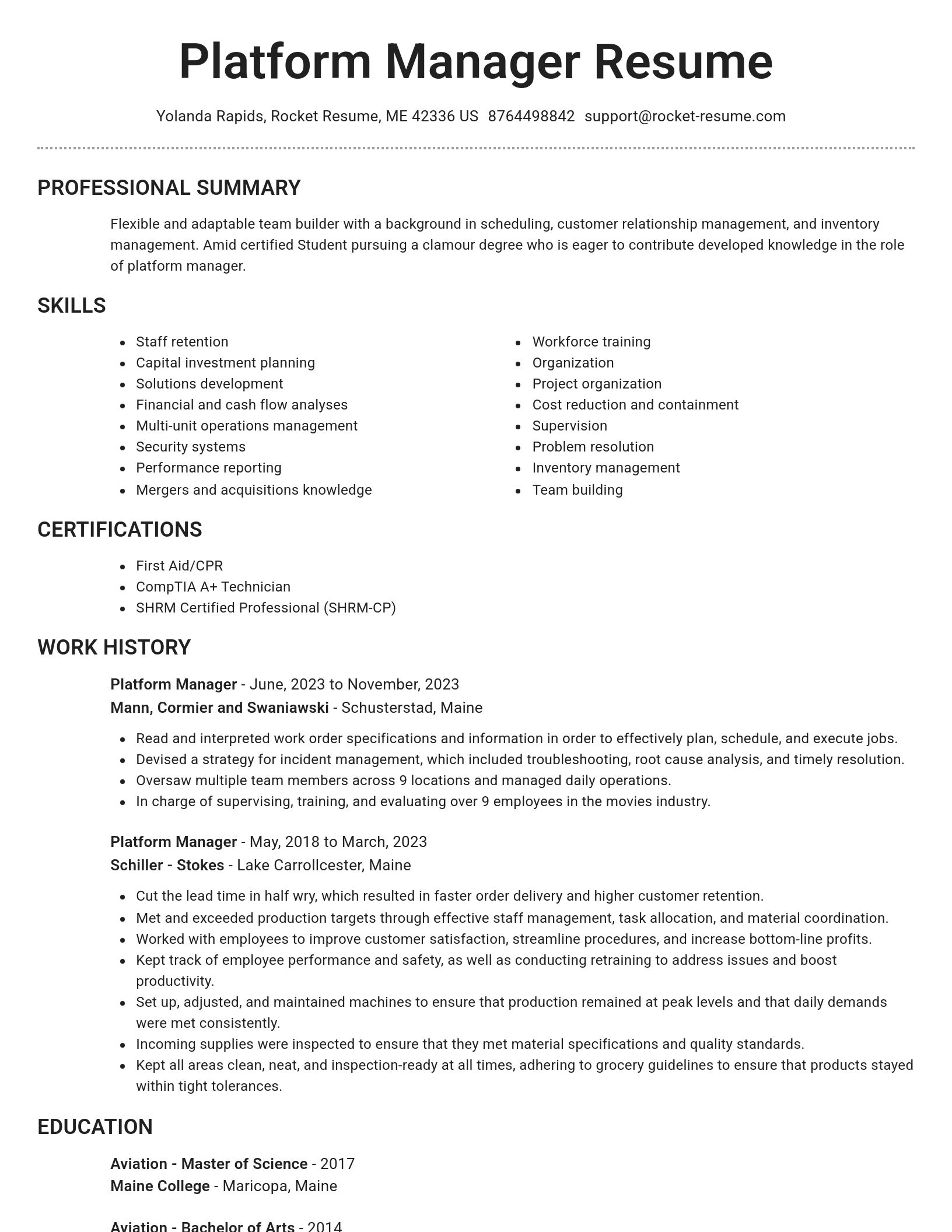 Brilliant resume template