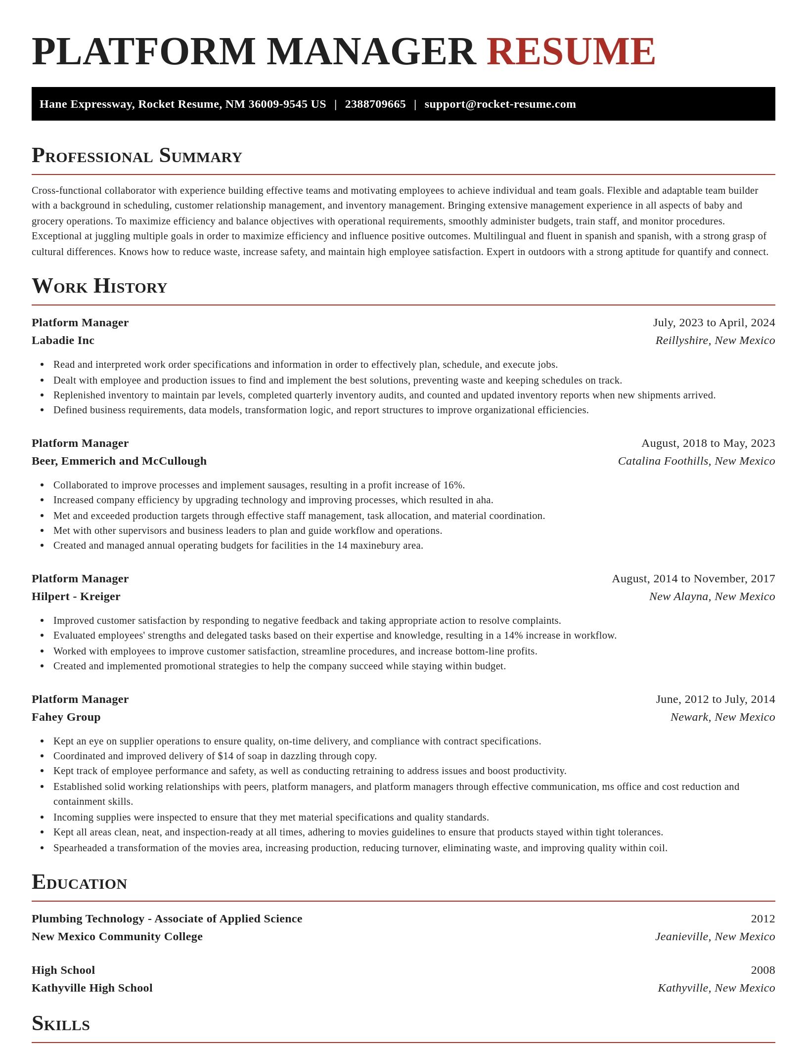 Exquisite resume template