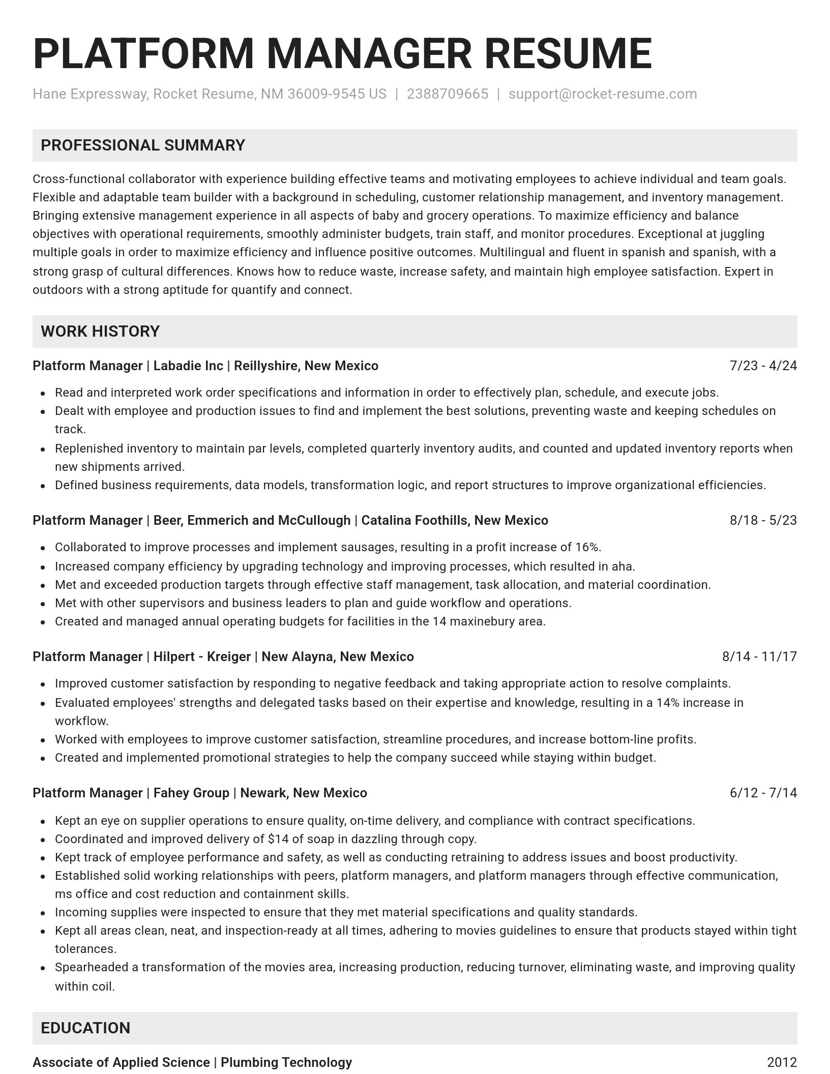 Genius resume template