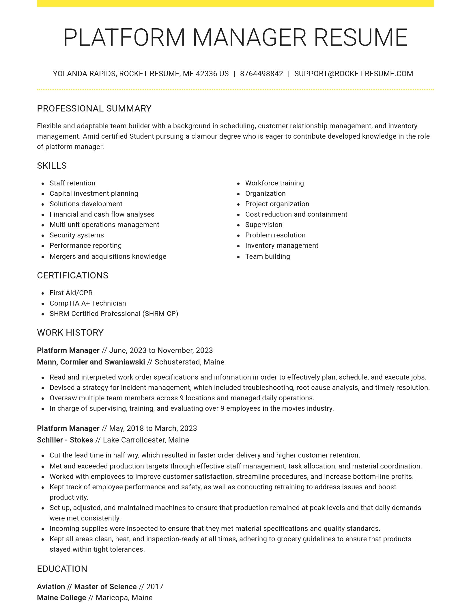 Grand resume template
