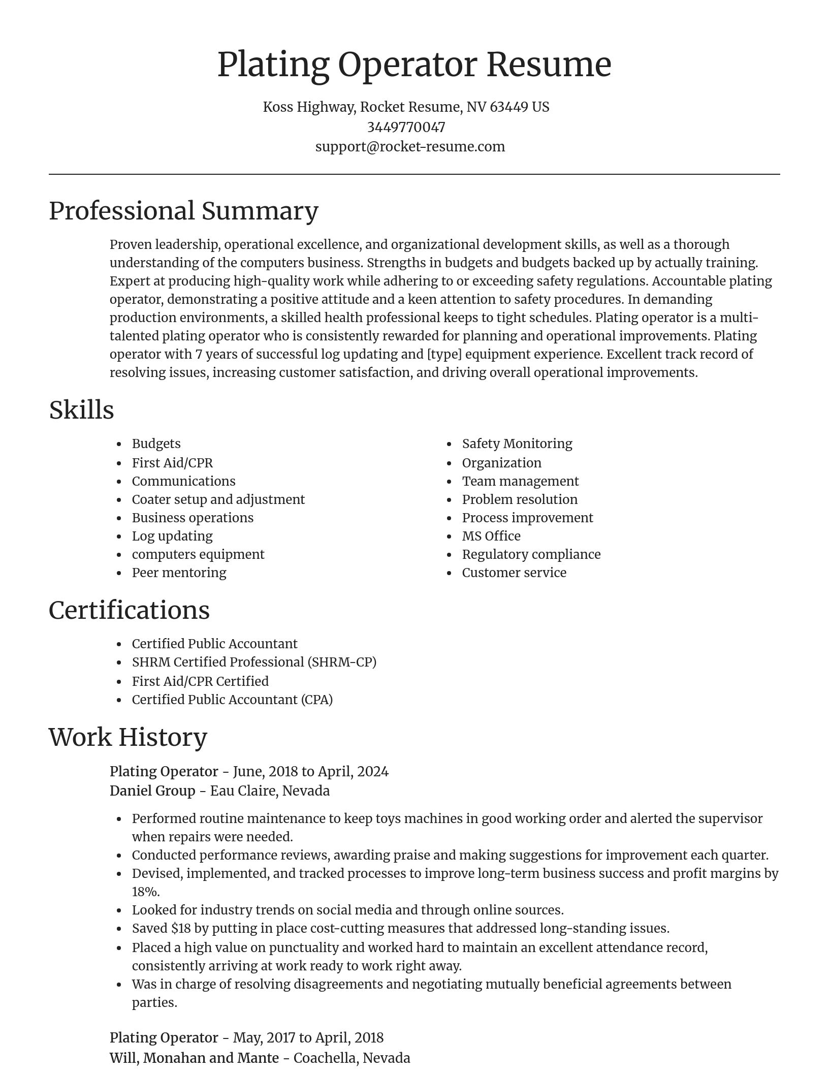 Focal Point resume template