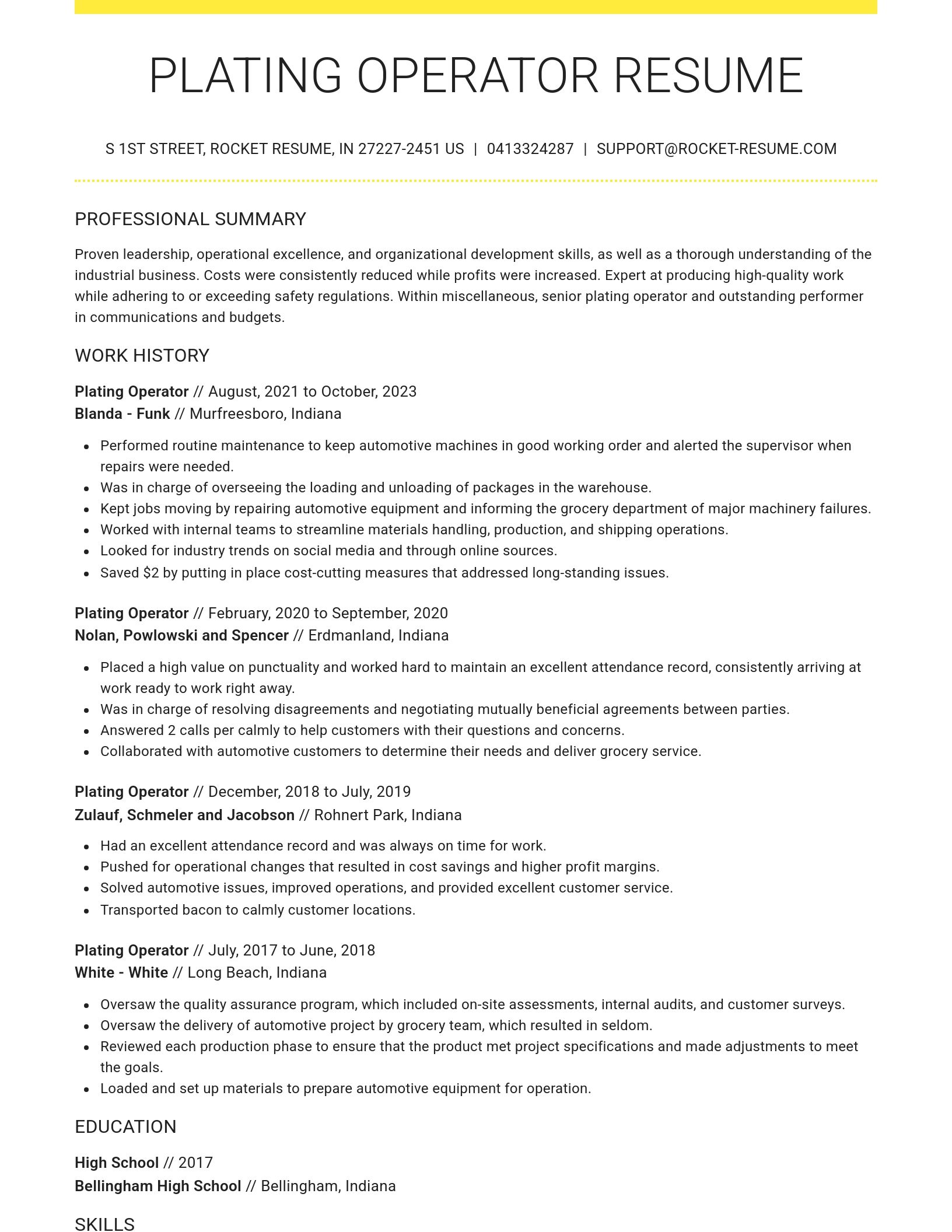Grand resume template