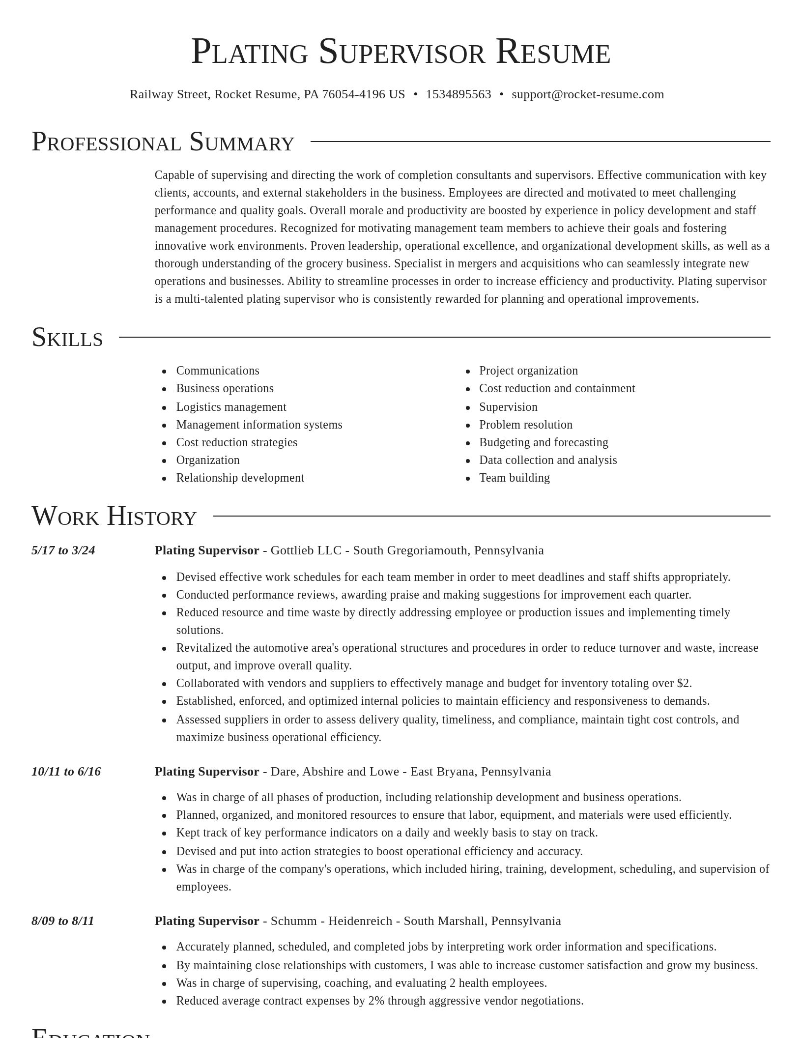 Director resume template