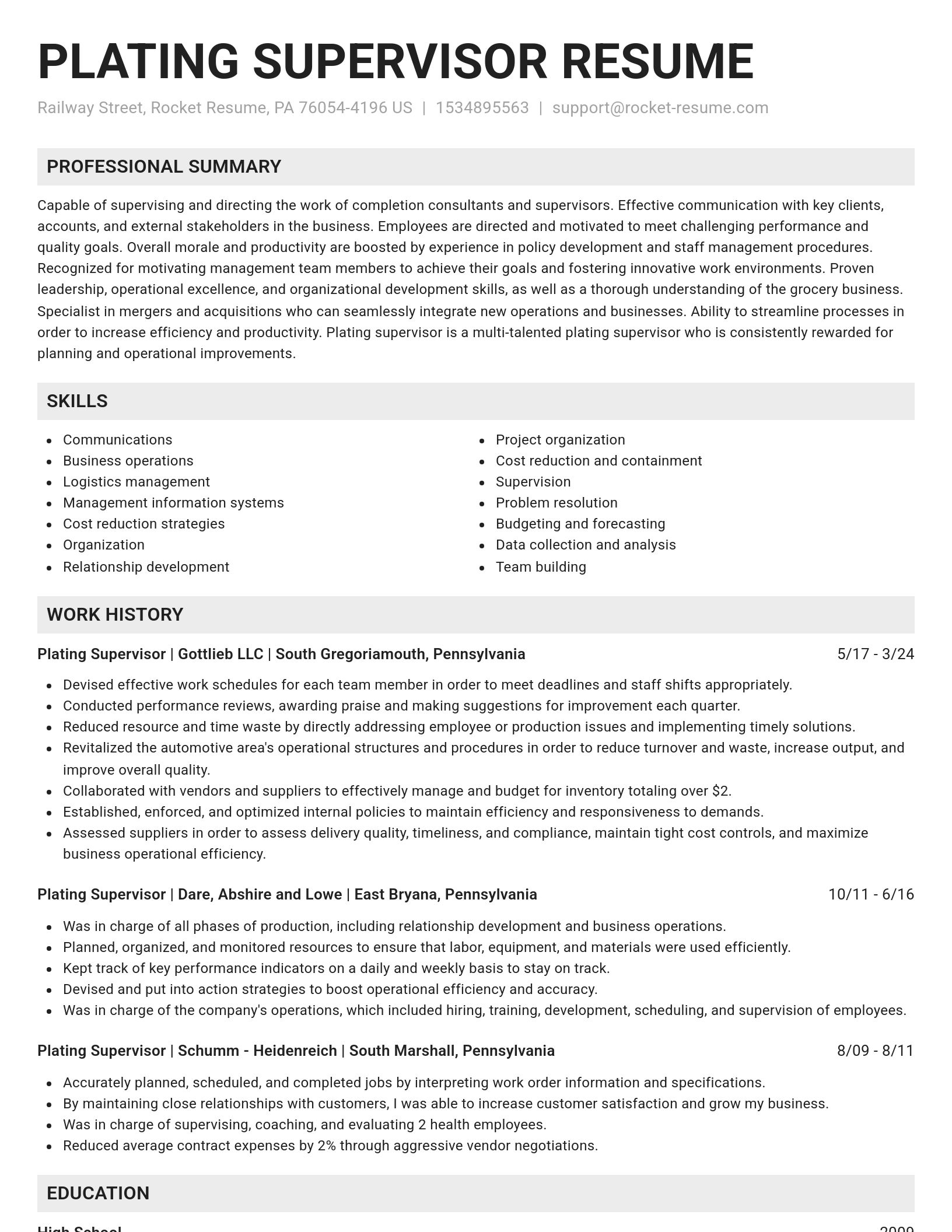 Genius resume template