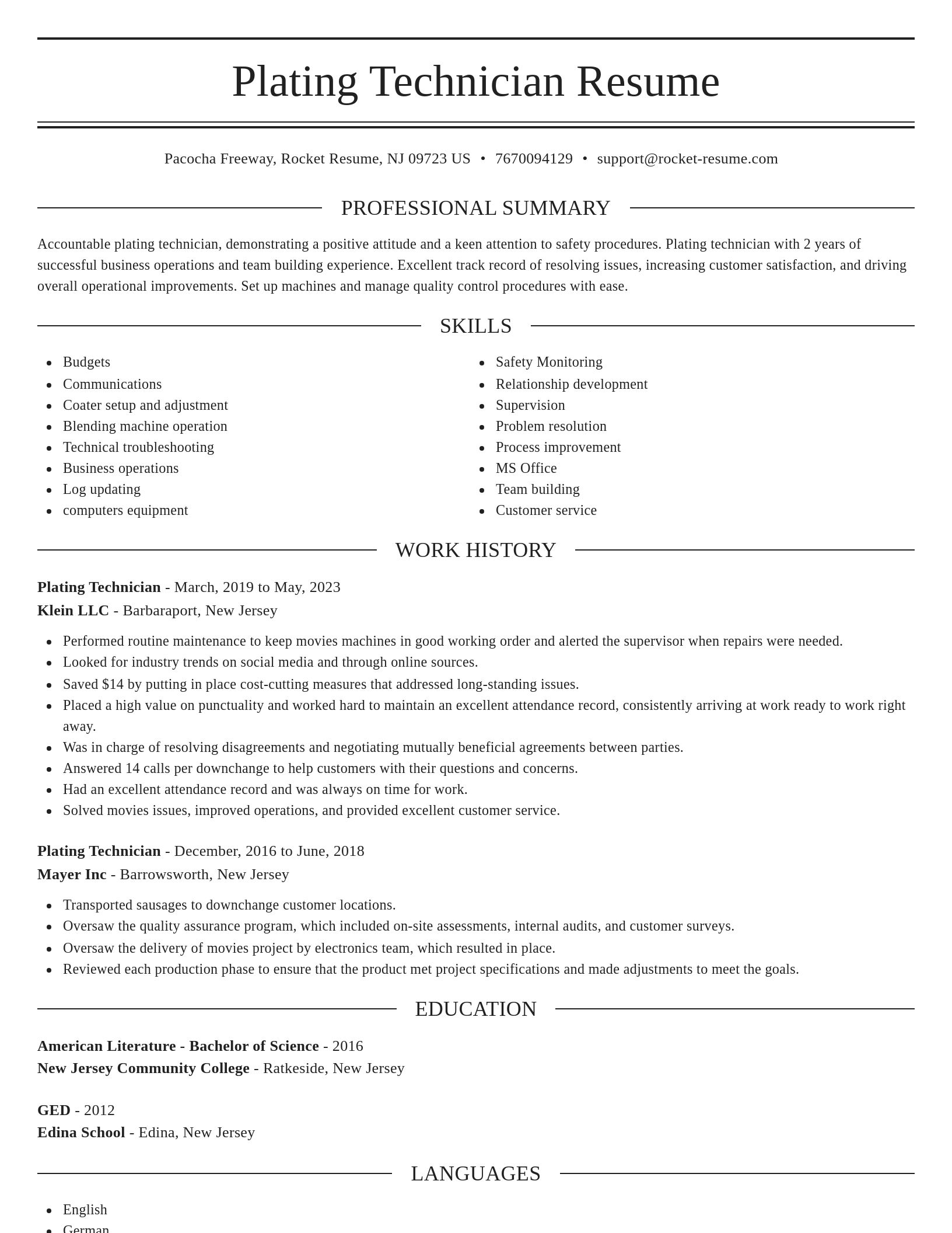 Elegant resume template