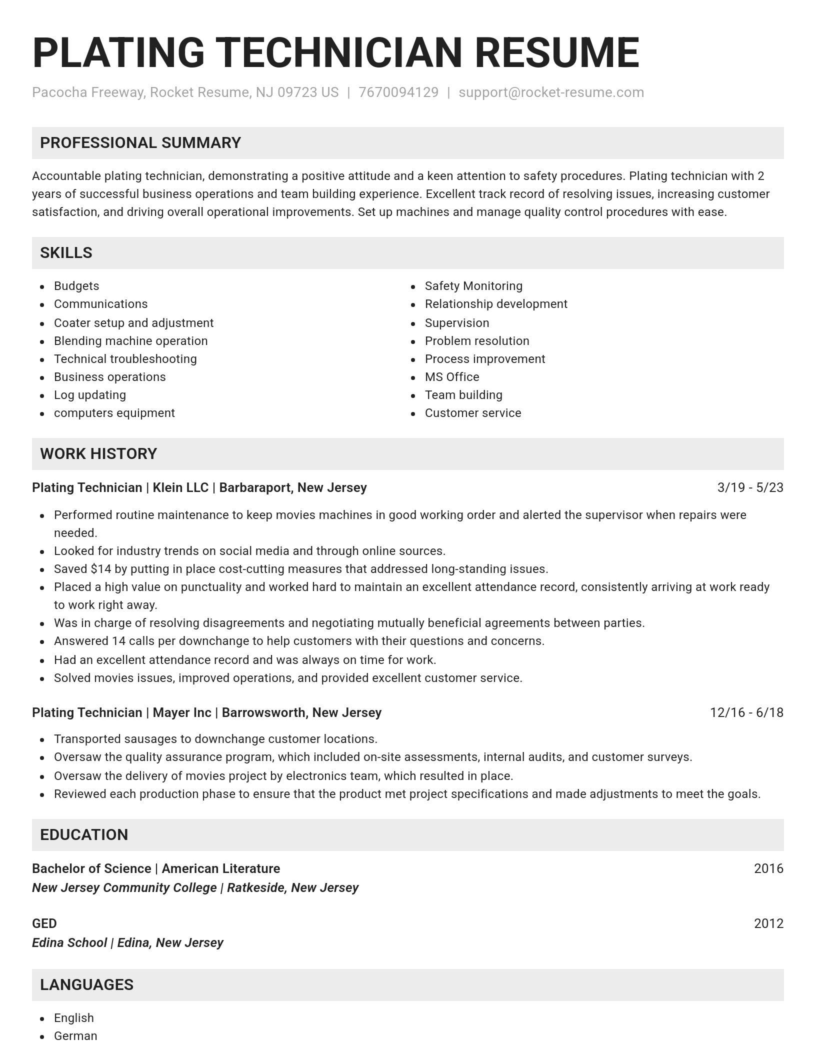 Genius resume template