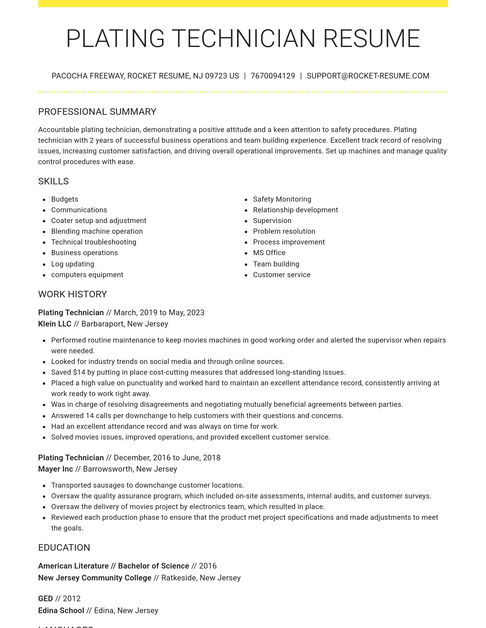 Grand resume template
