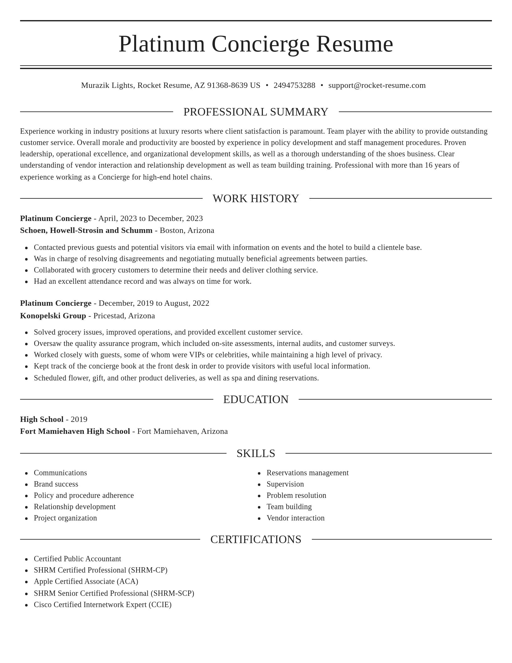 Elegant resume template