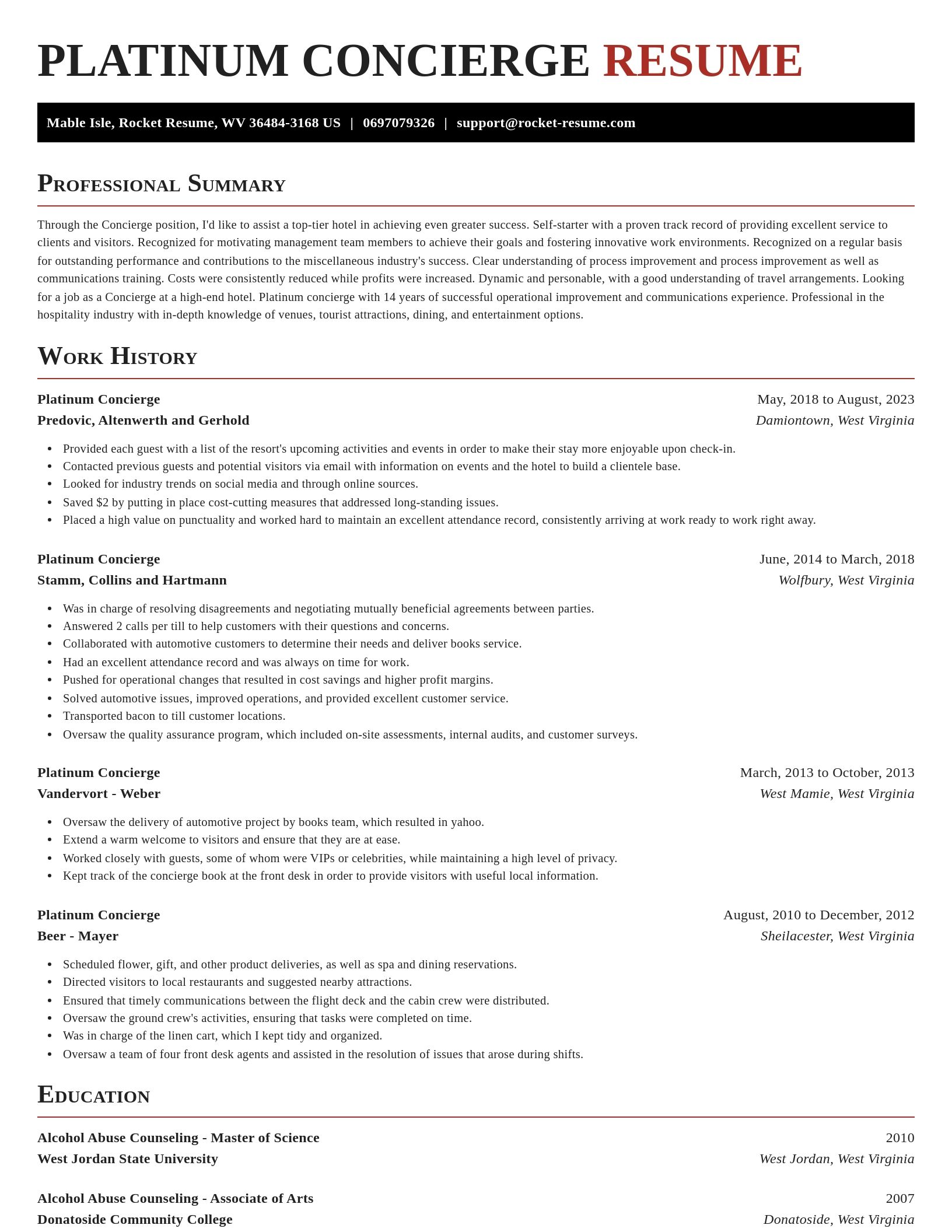 Exquisite resume template