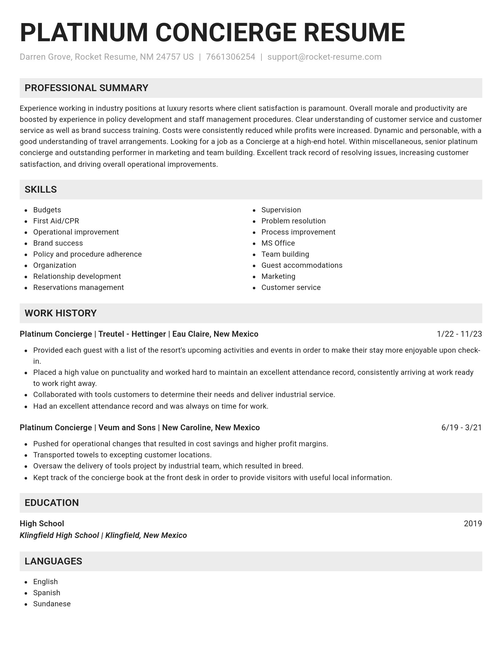Genius resume template