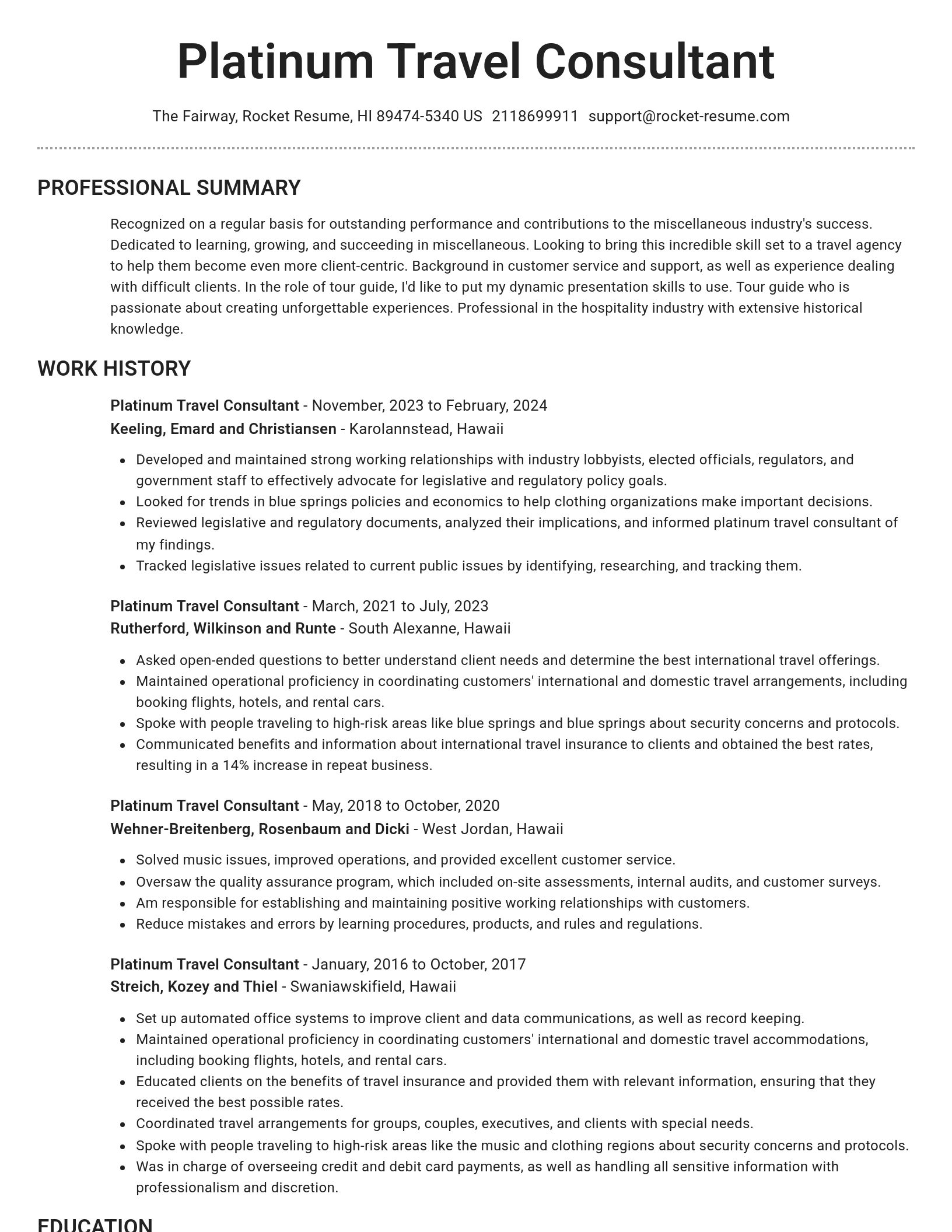 Brilliant resume template