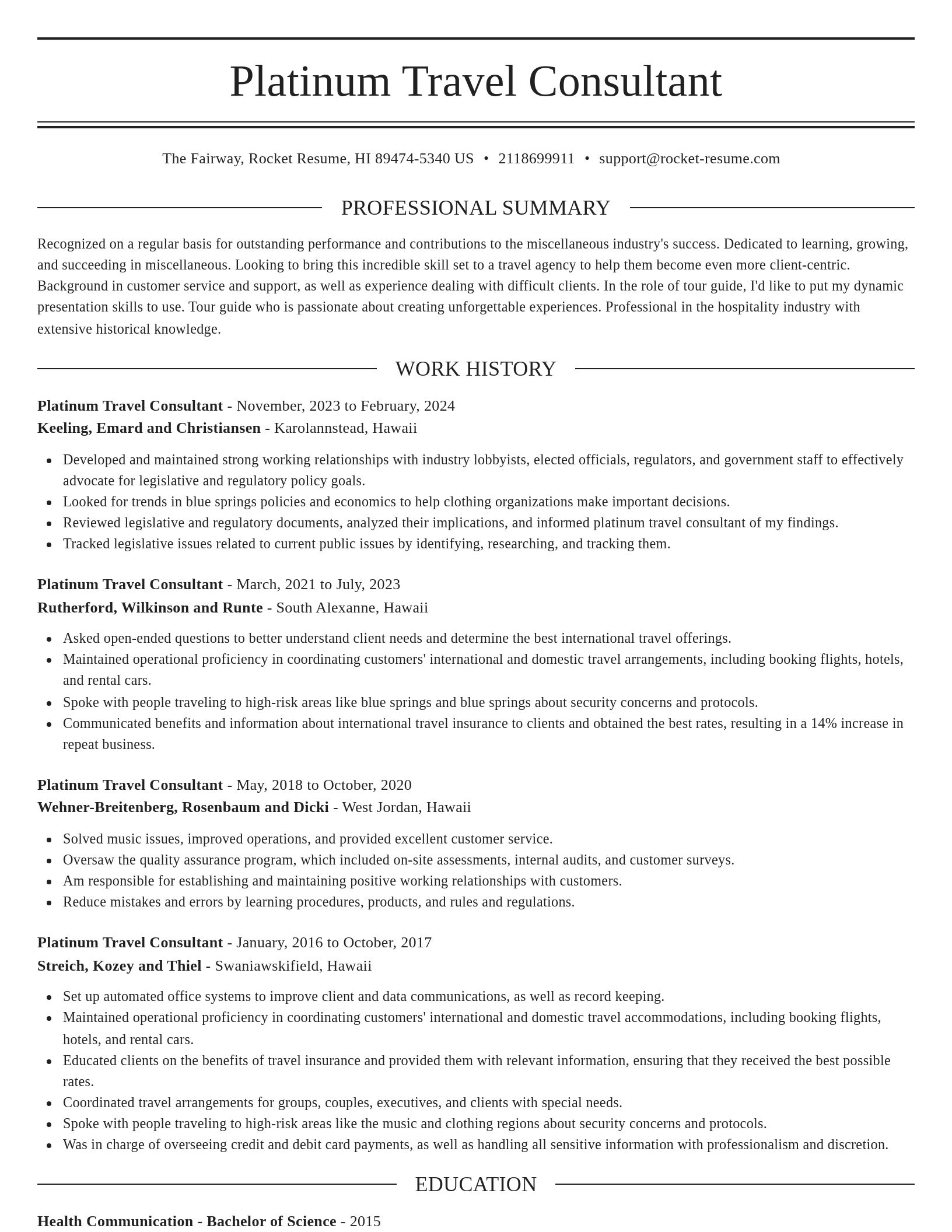 Elegant resume template