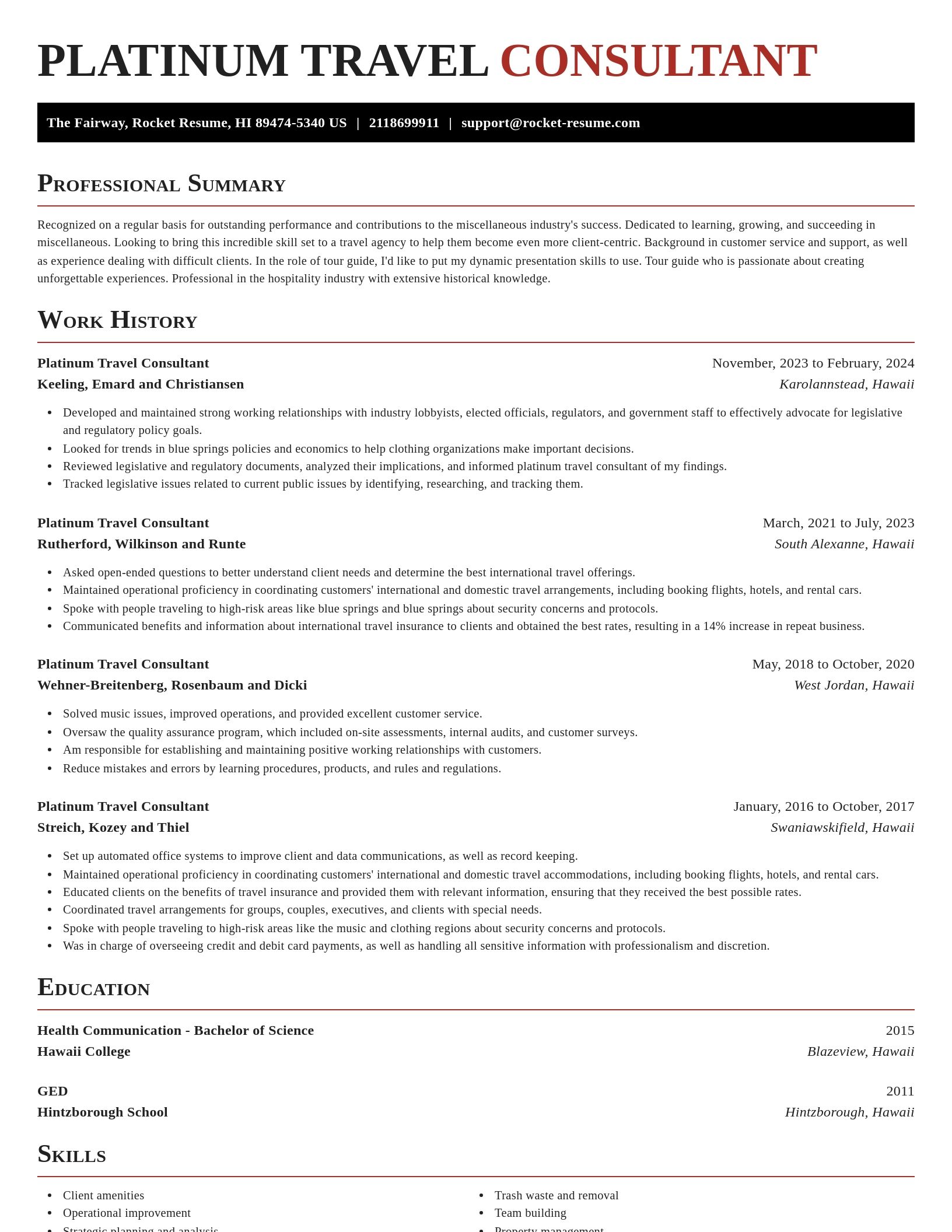 Exquisite resume template
