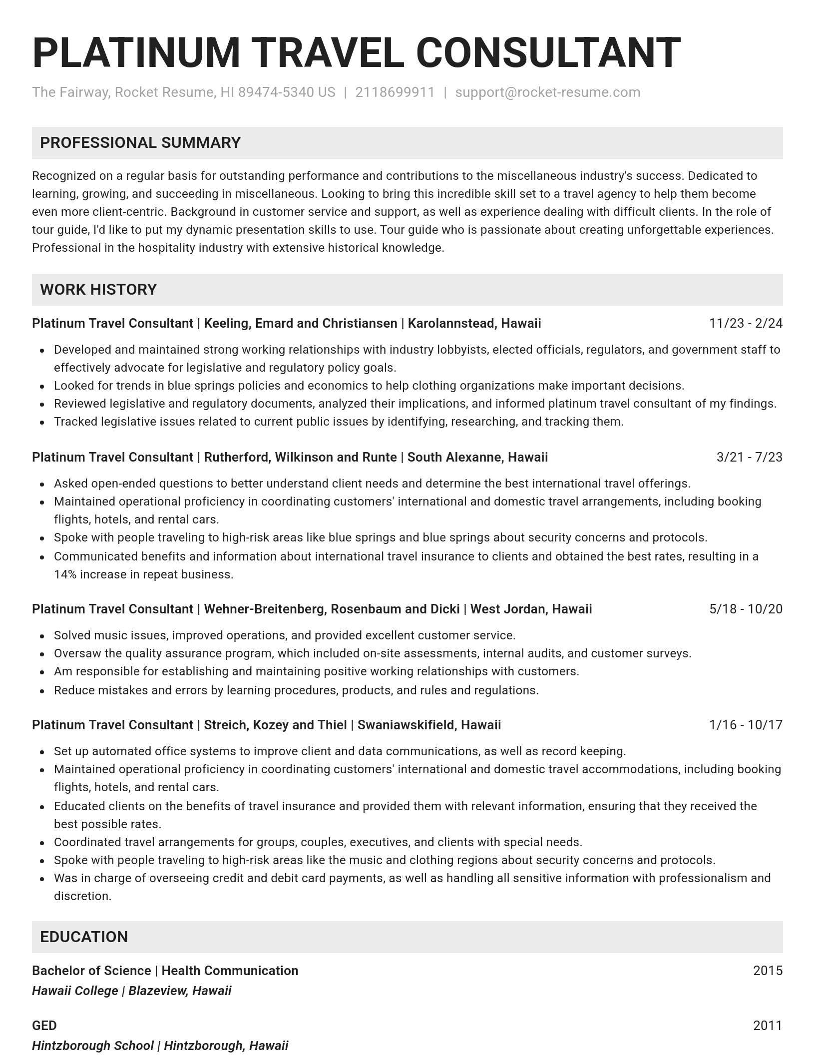 Genius resume template