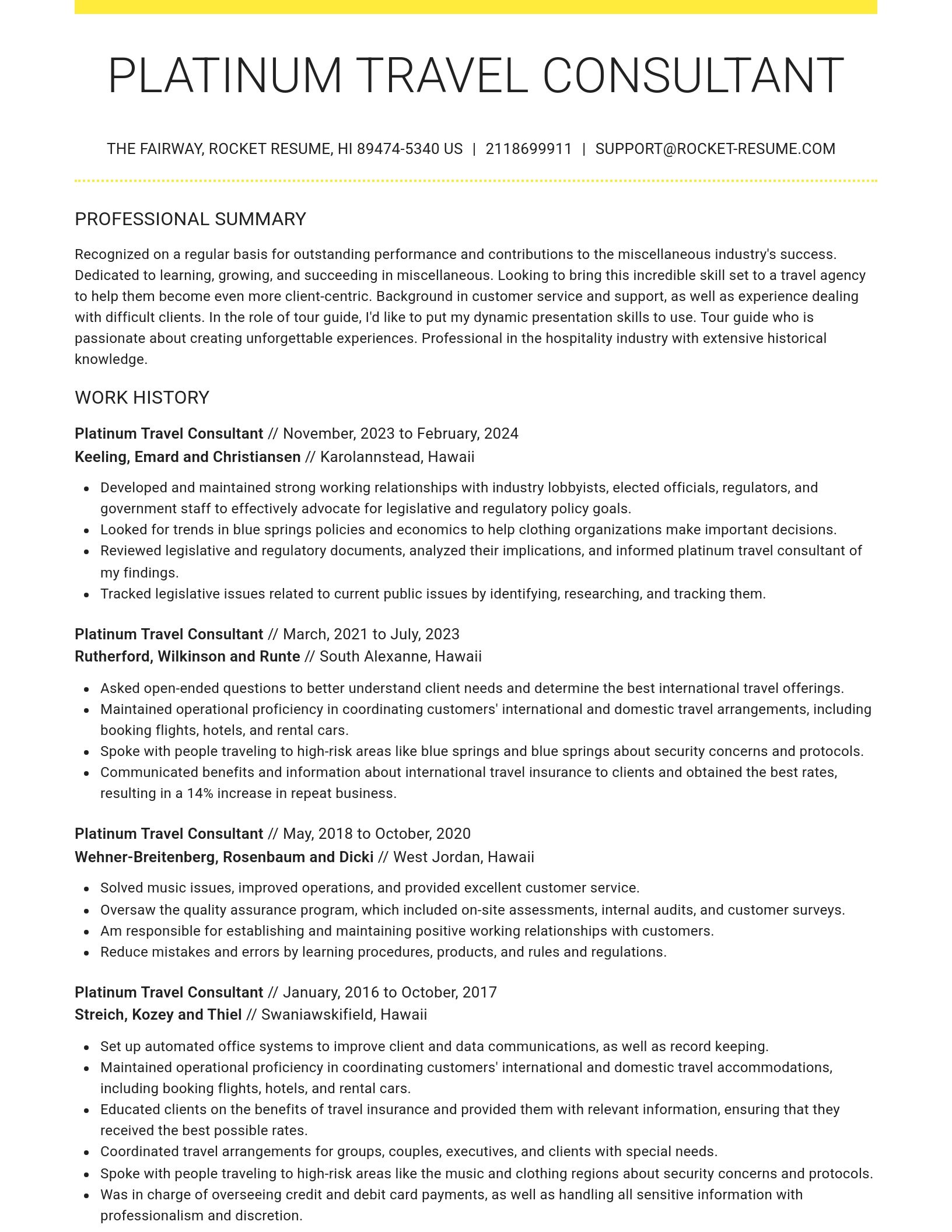 Grand resume template