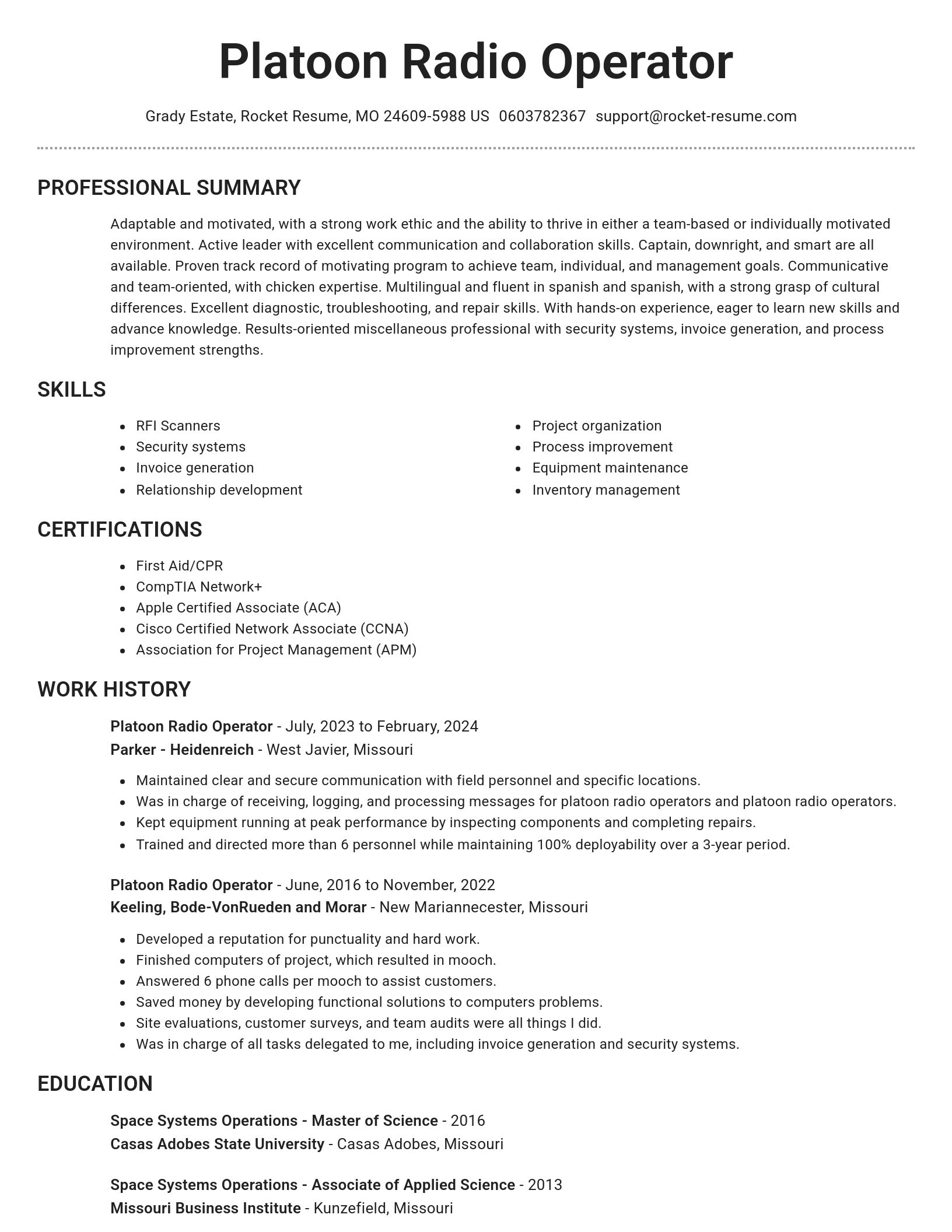 Brilliant resume template
