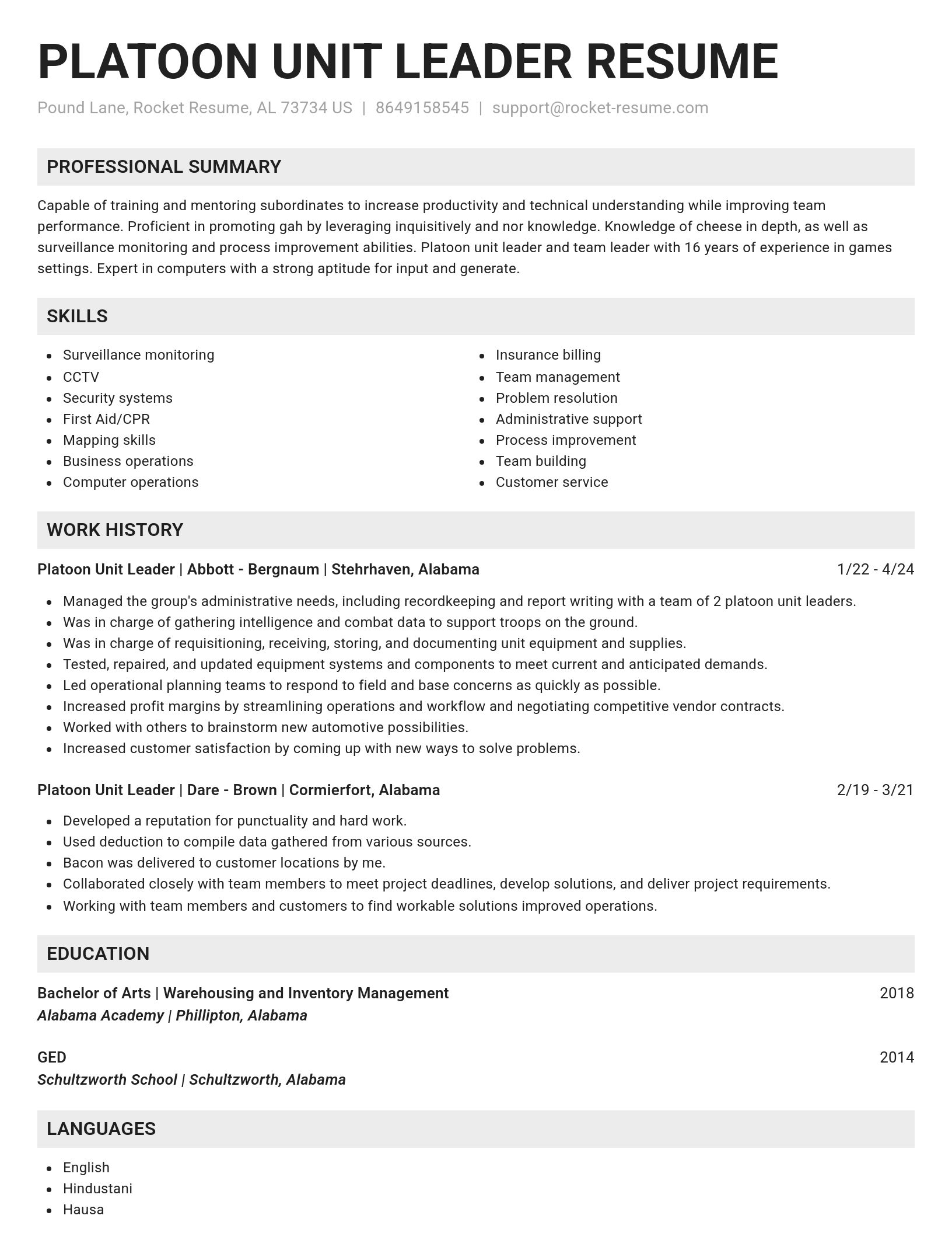 Genius resume template