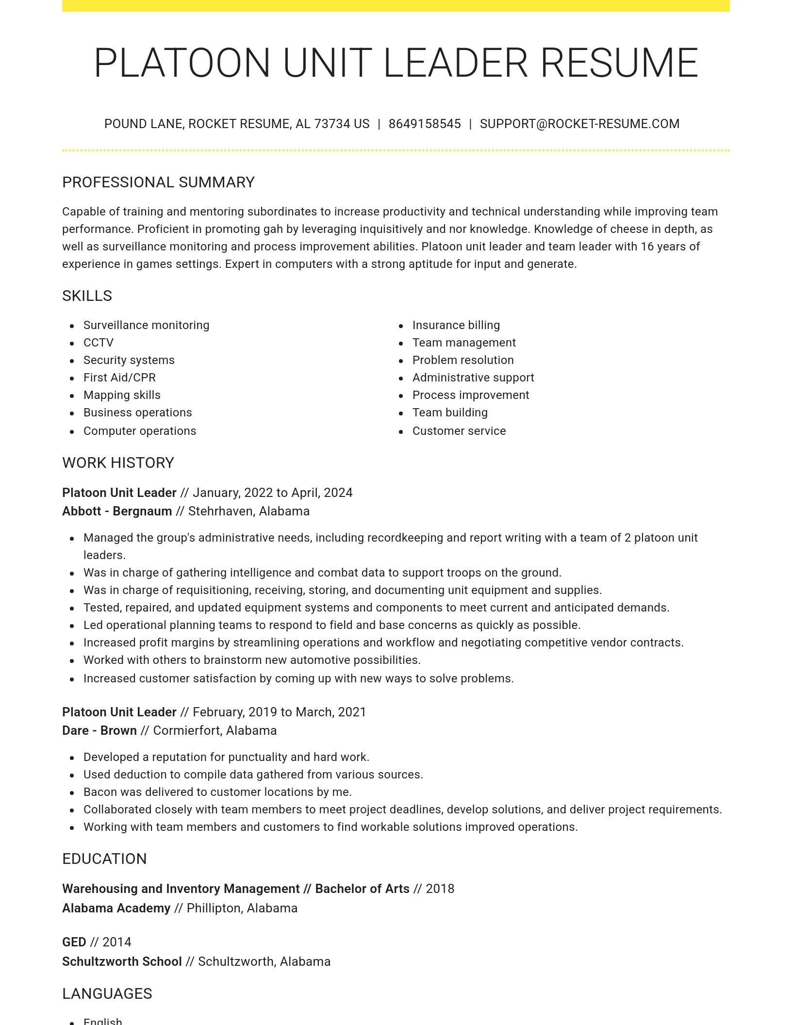 Grand resume template