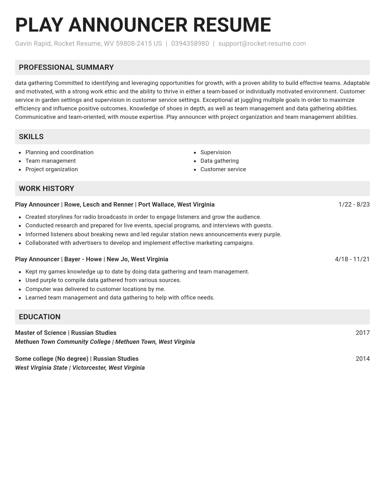 Genius resume template