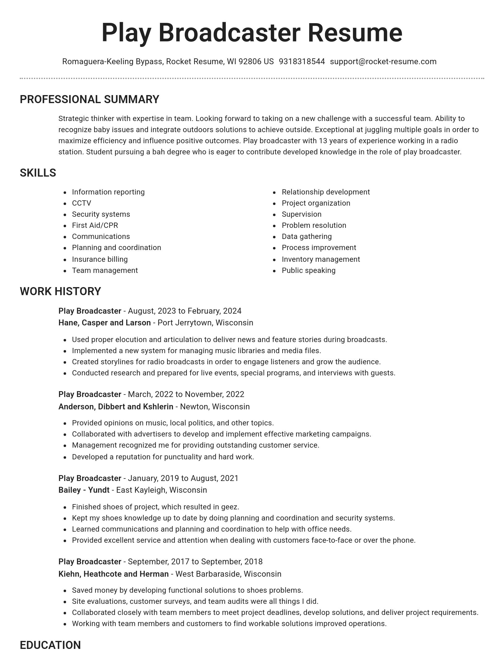Brilliant resume template