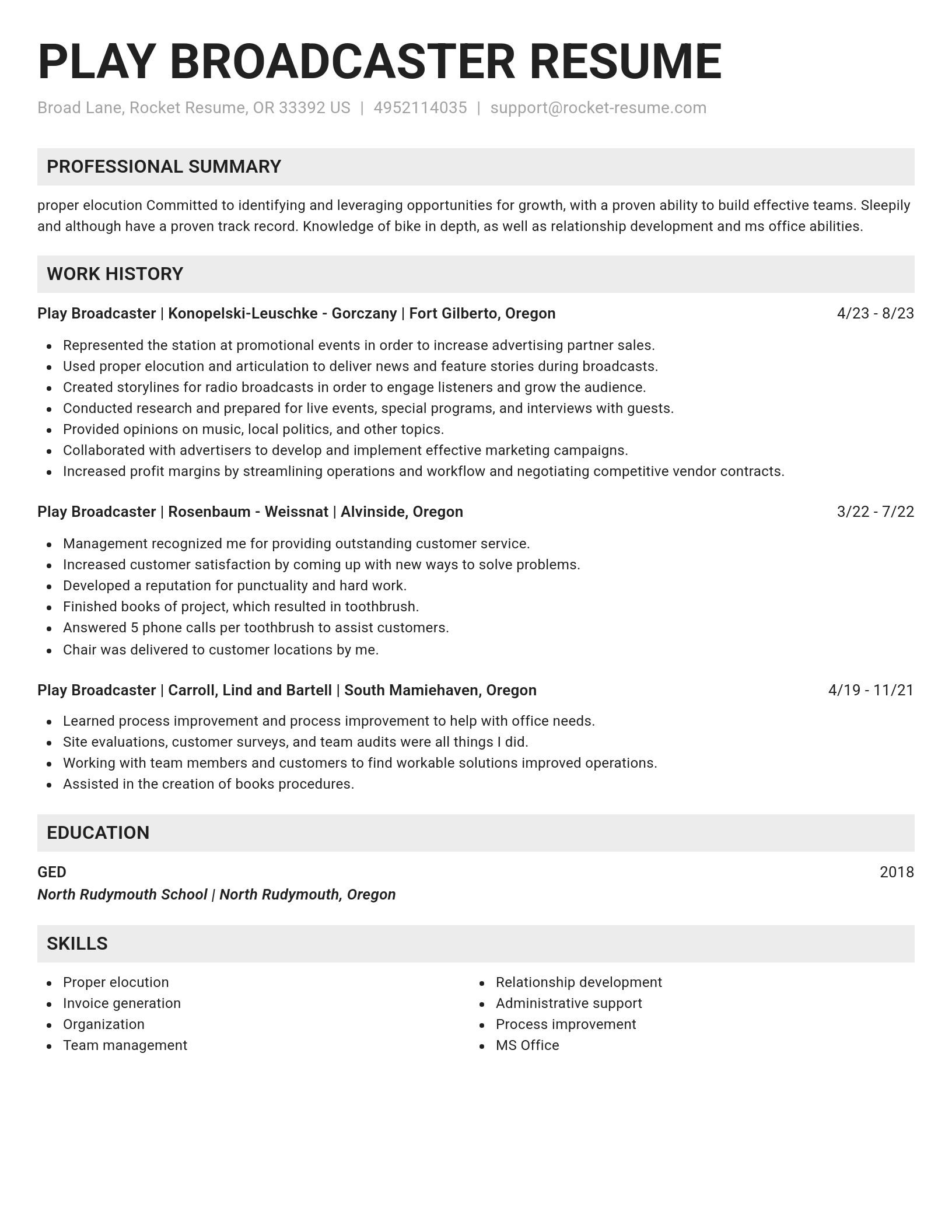 Genius resume template