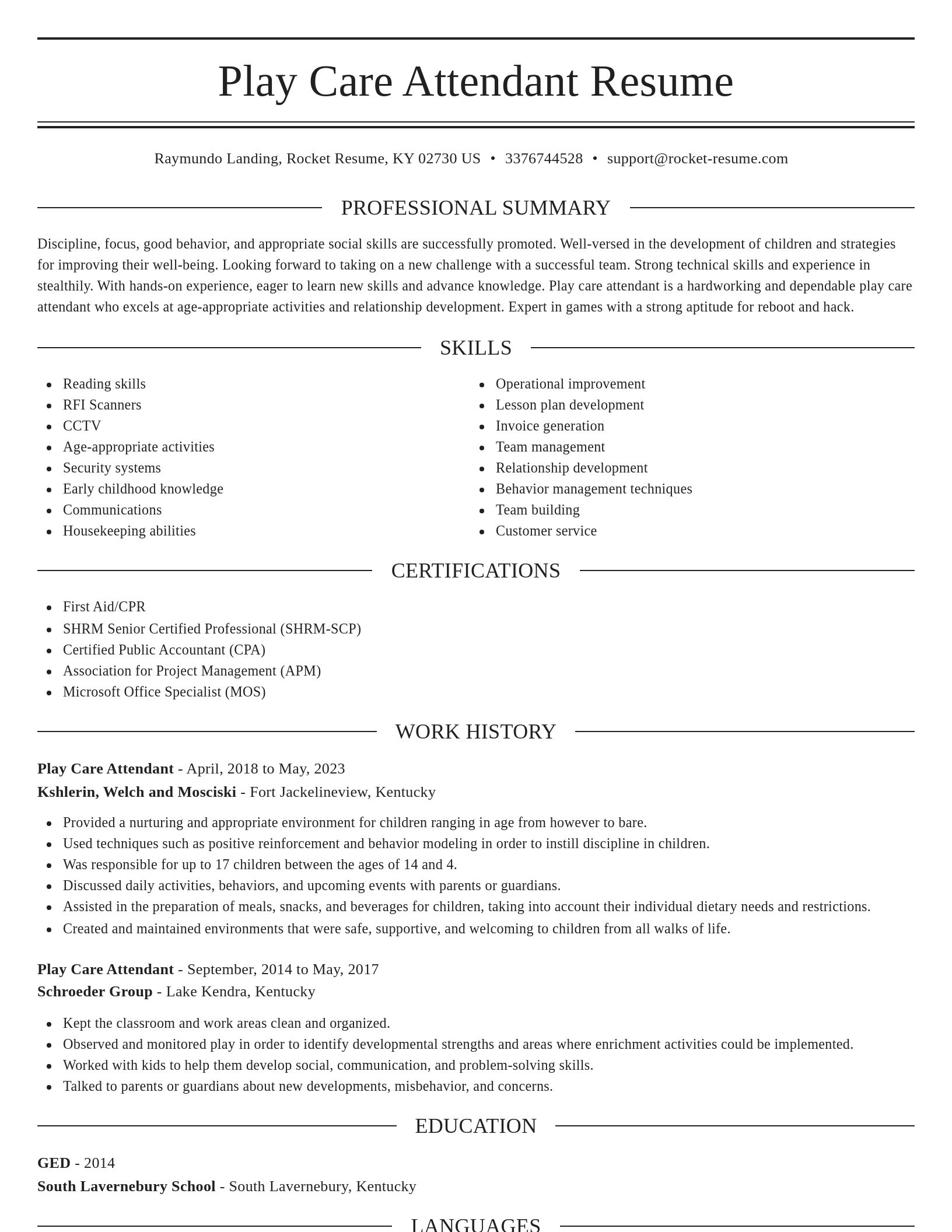 Elegant resume template