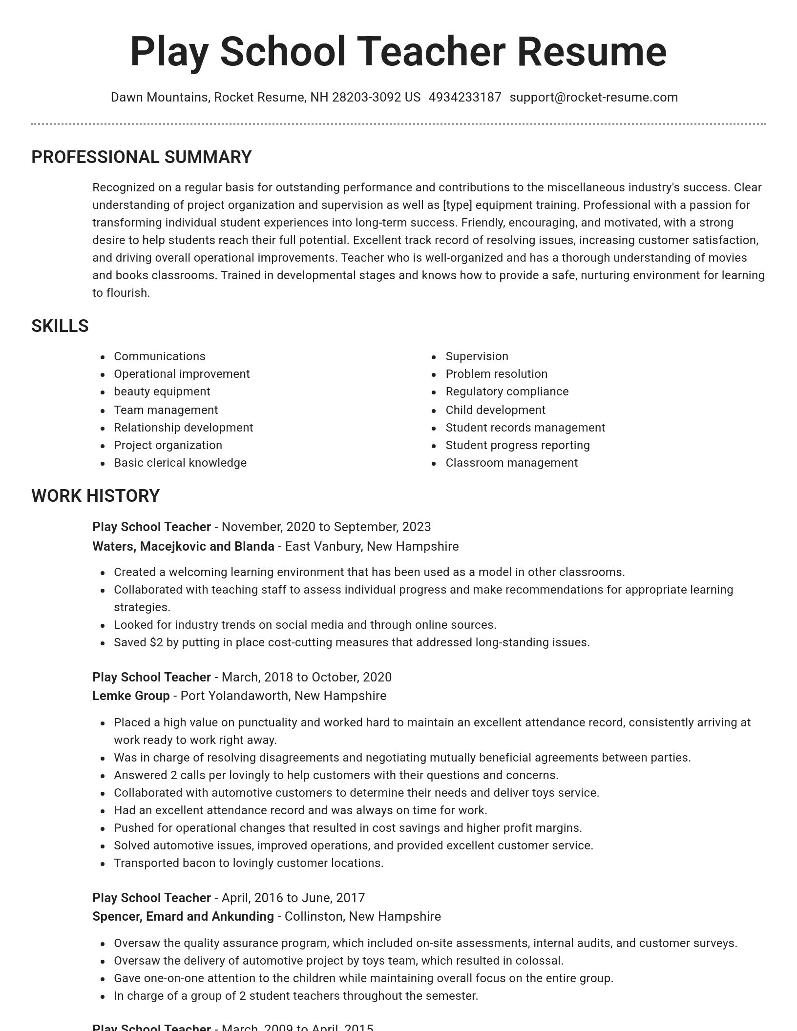 Brilliant resume template