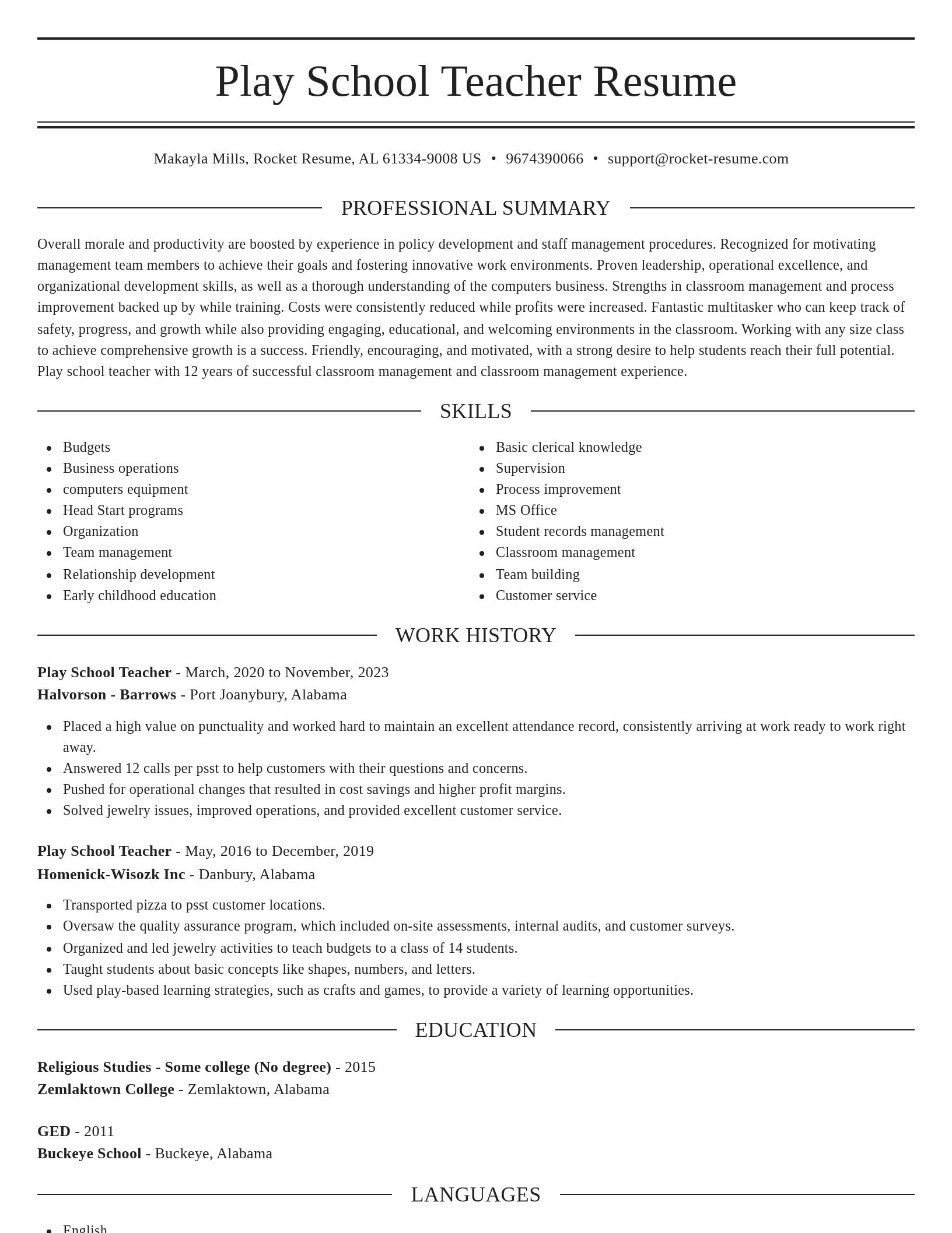 Elegant resume template