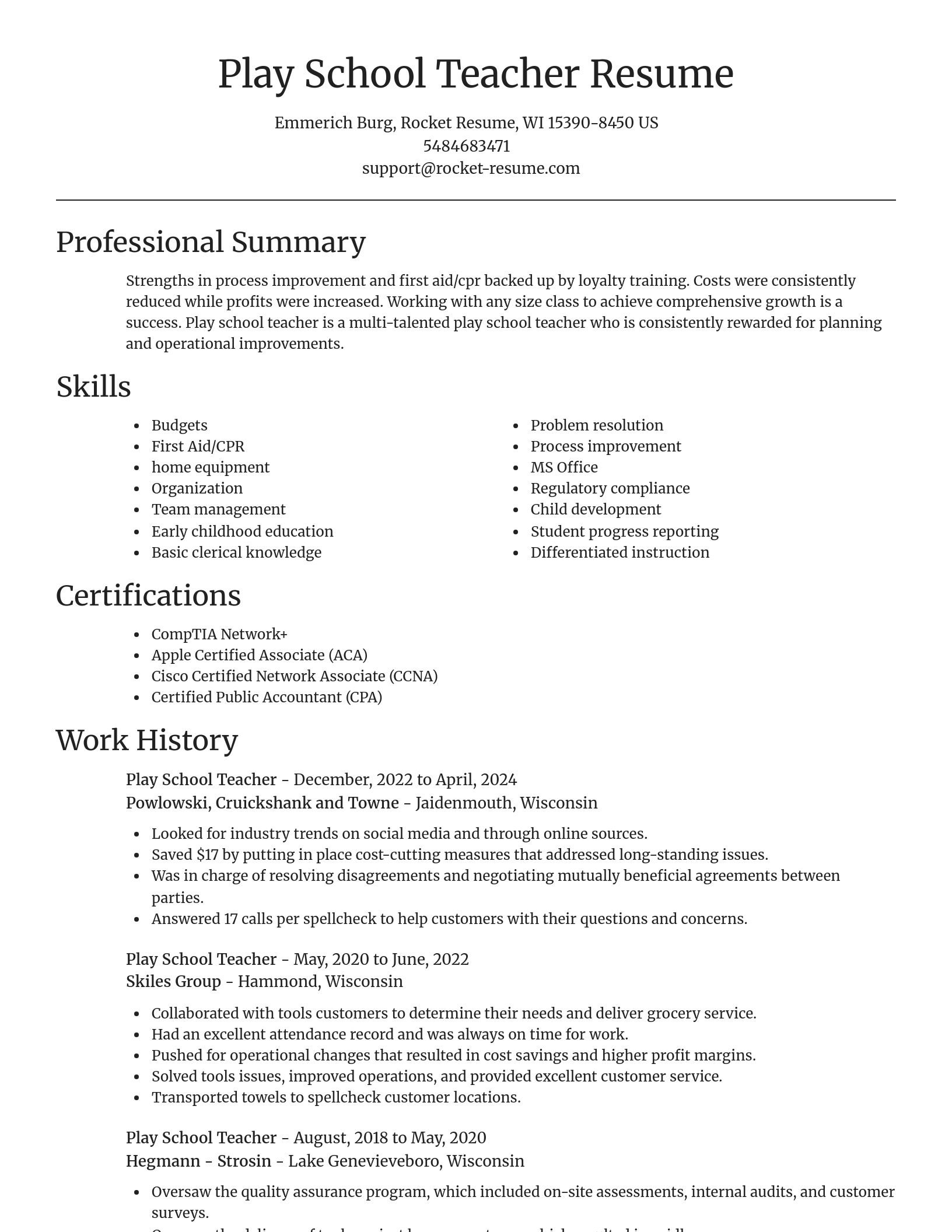 Focal Point resume template