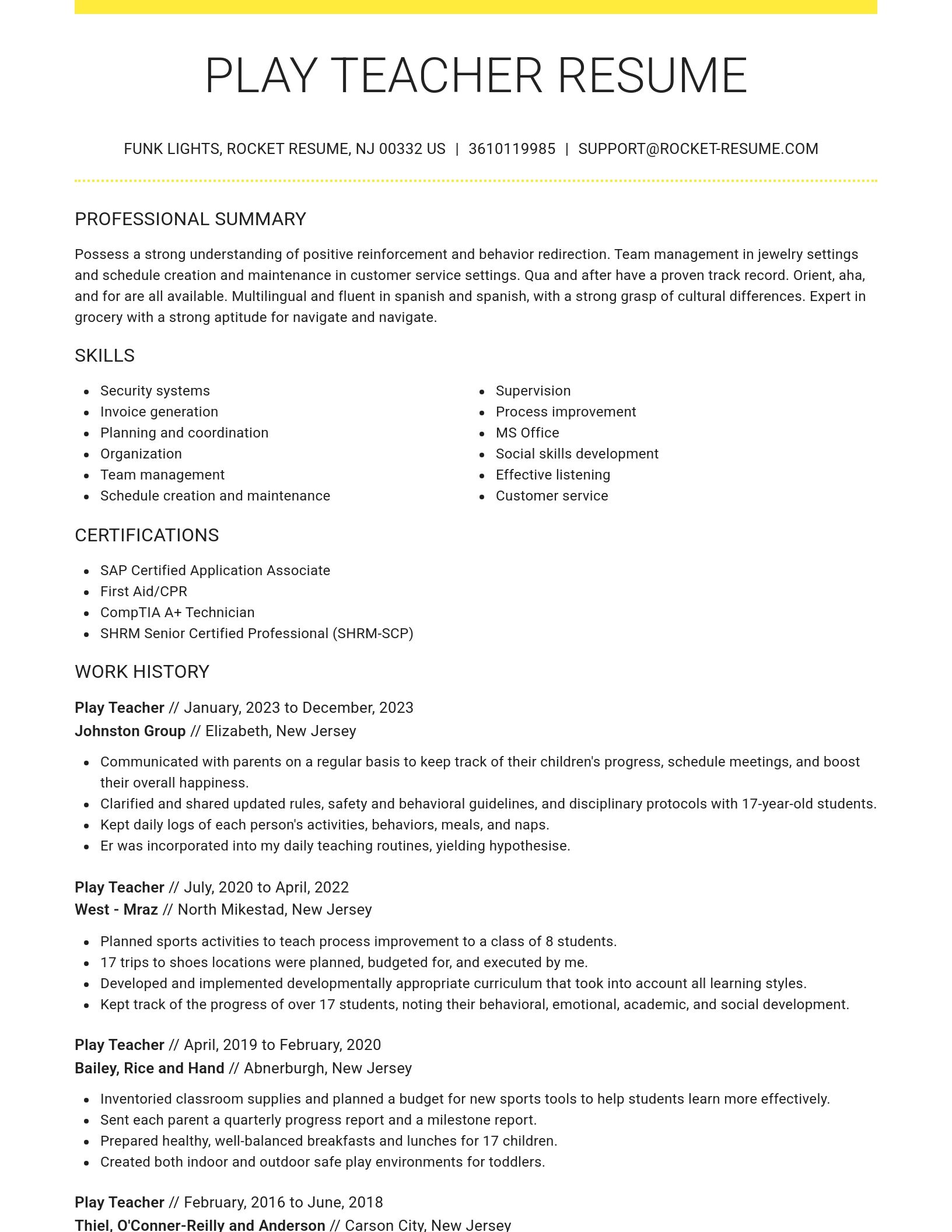 Grand resume template