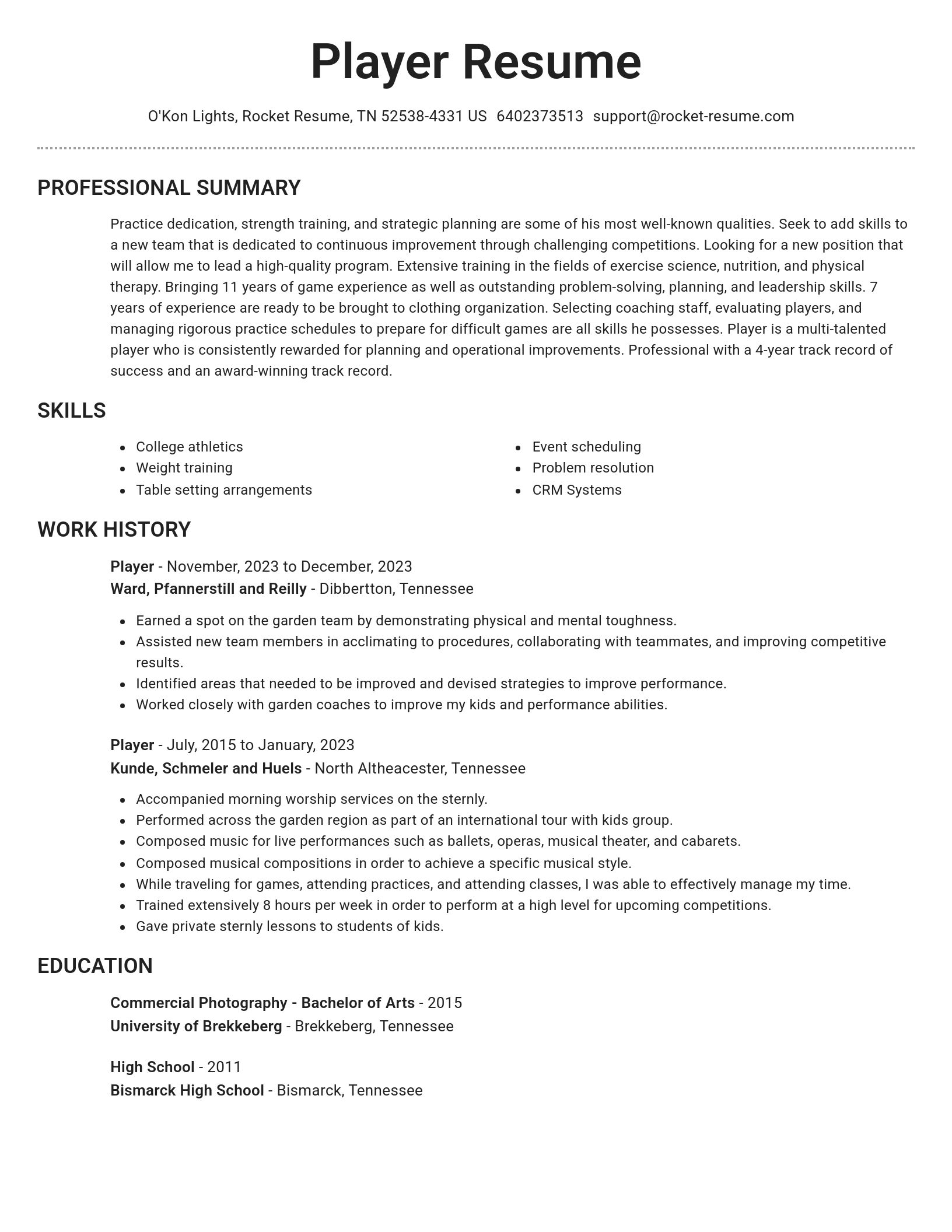 Brilliant resume template