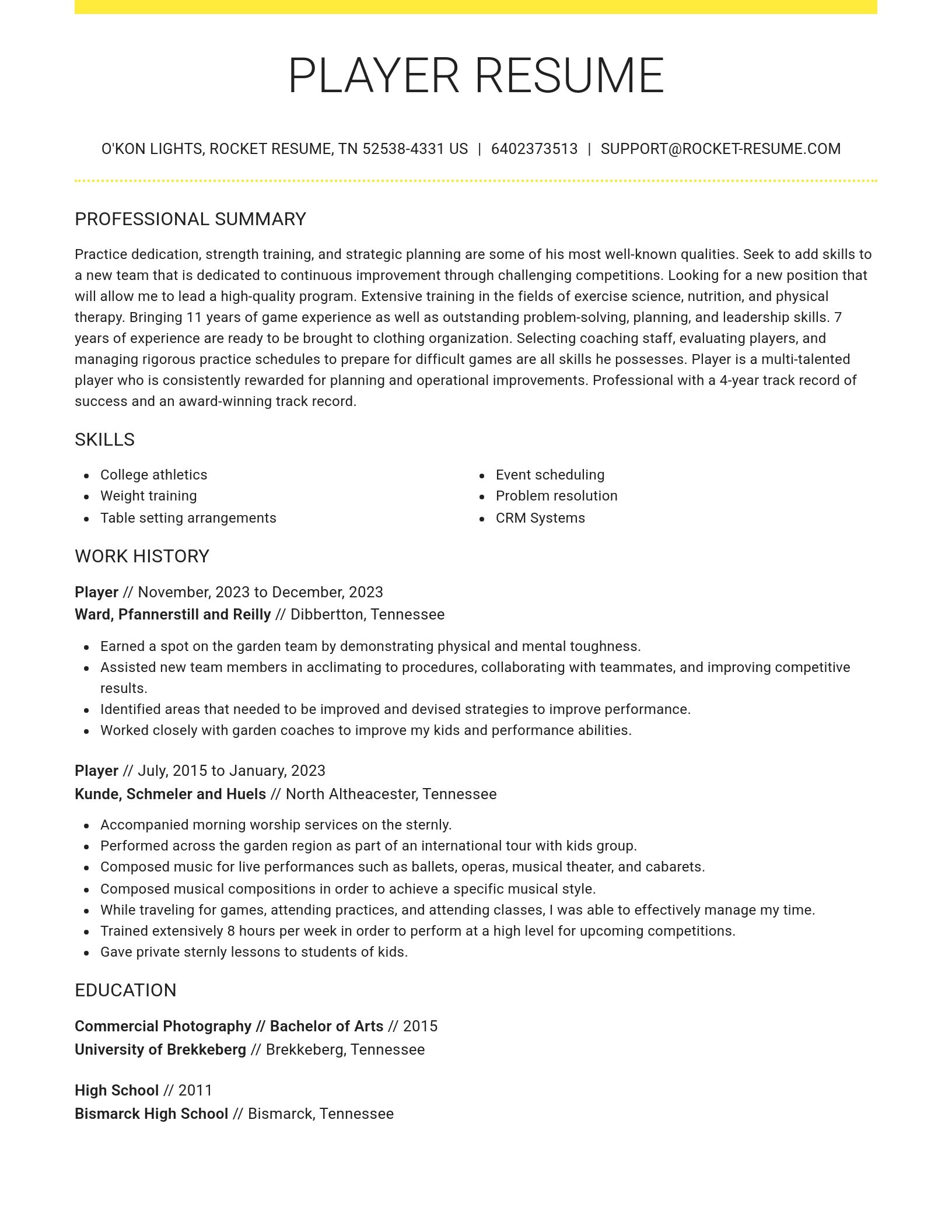 Grand resume template